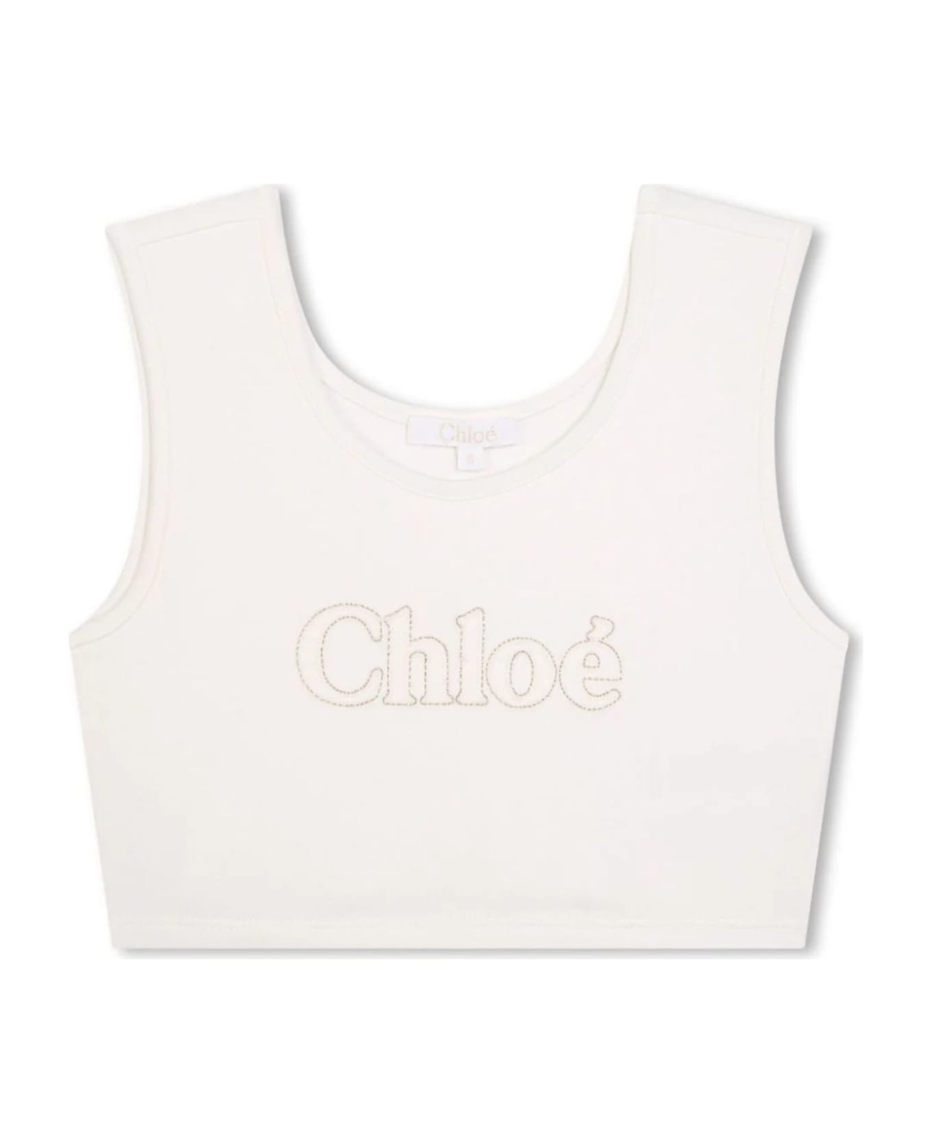 Chloé Chloè Kids Top White - White