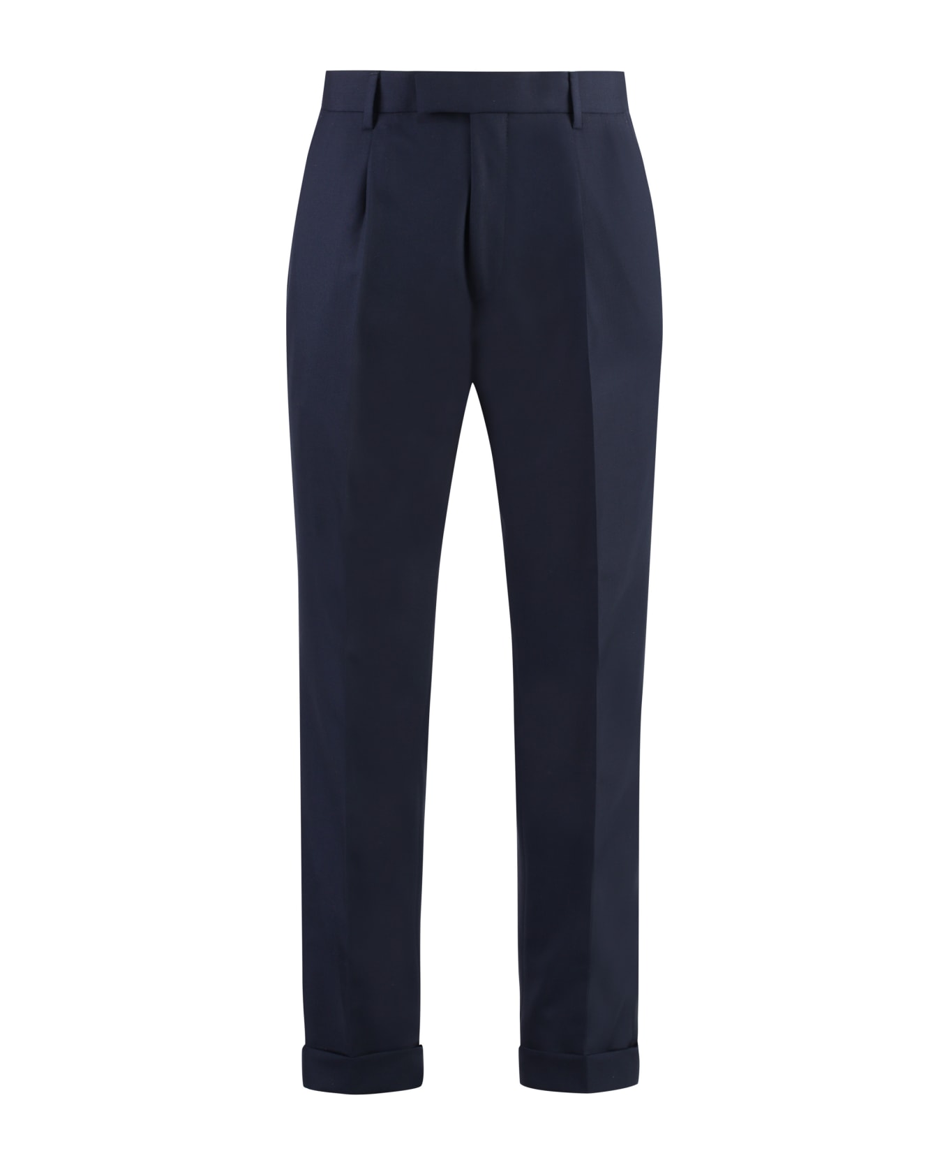Hugo Boss Virgin Wool Trousers - blue