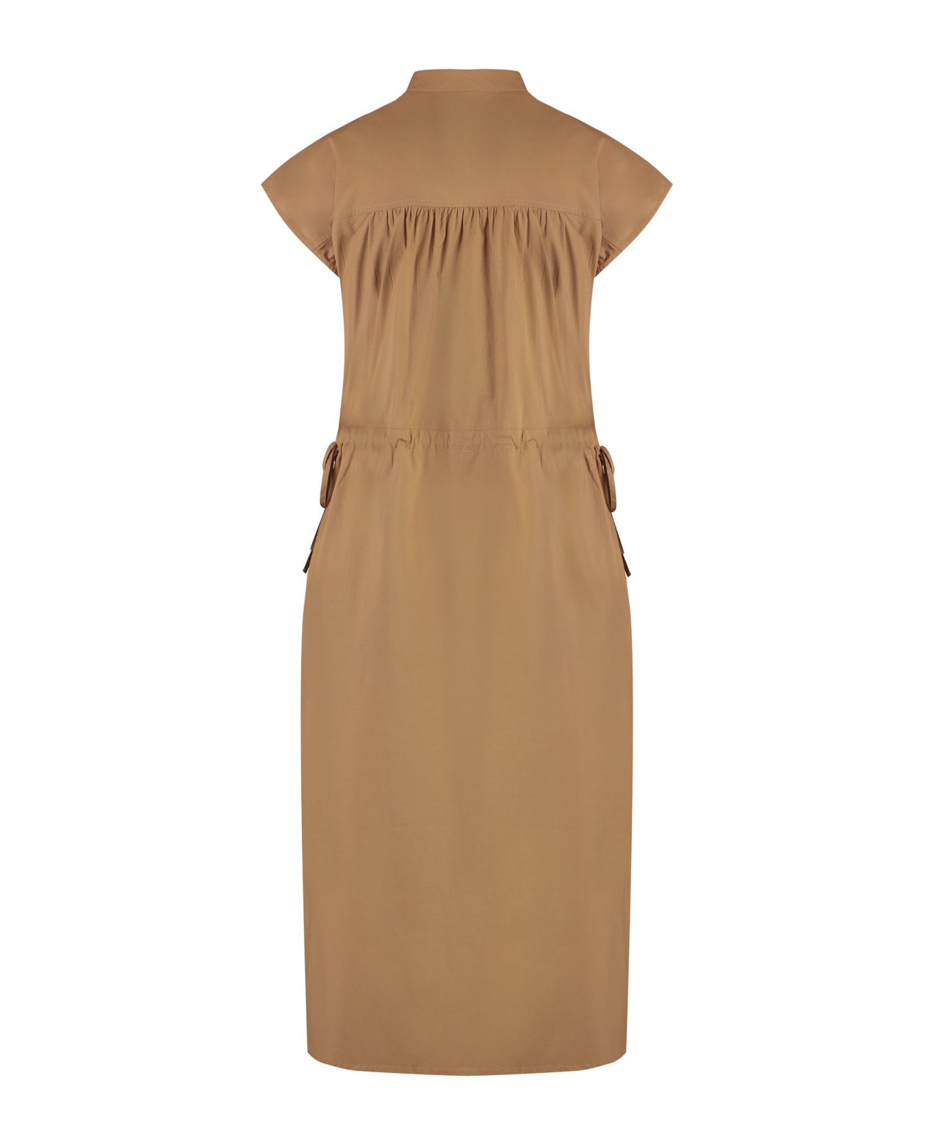 Yves Salomon Cotton Poplin Shirtdress - Camel