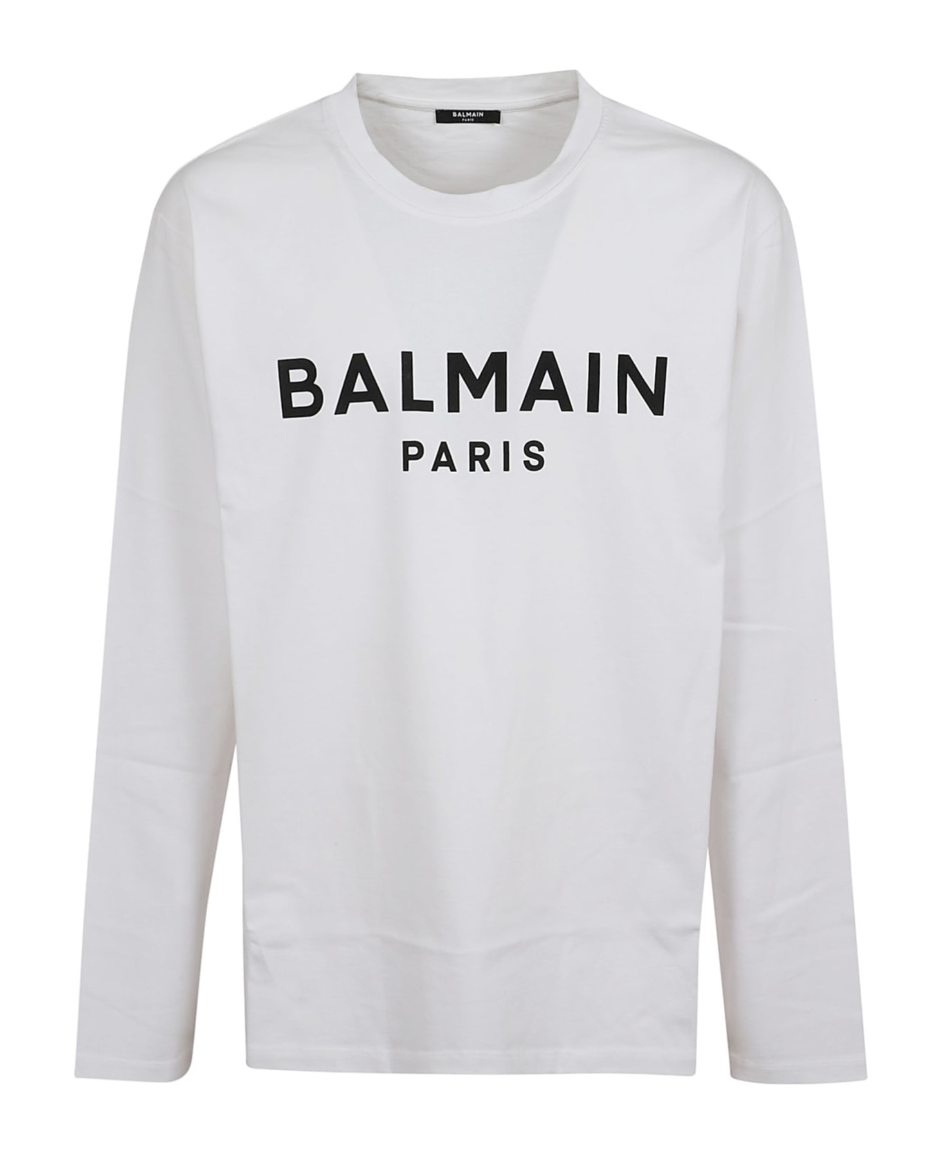 Balmain Ls Print T-shirt - Gab Blanc Noir