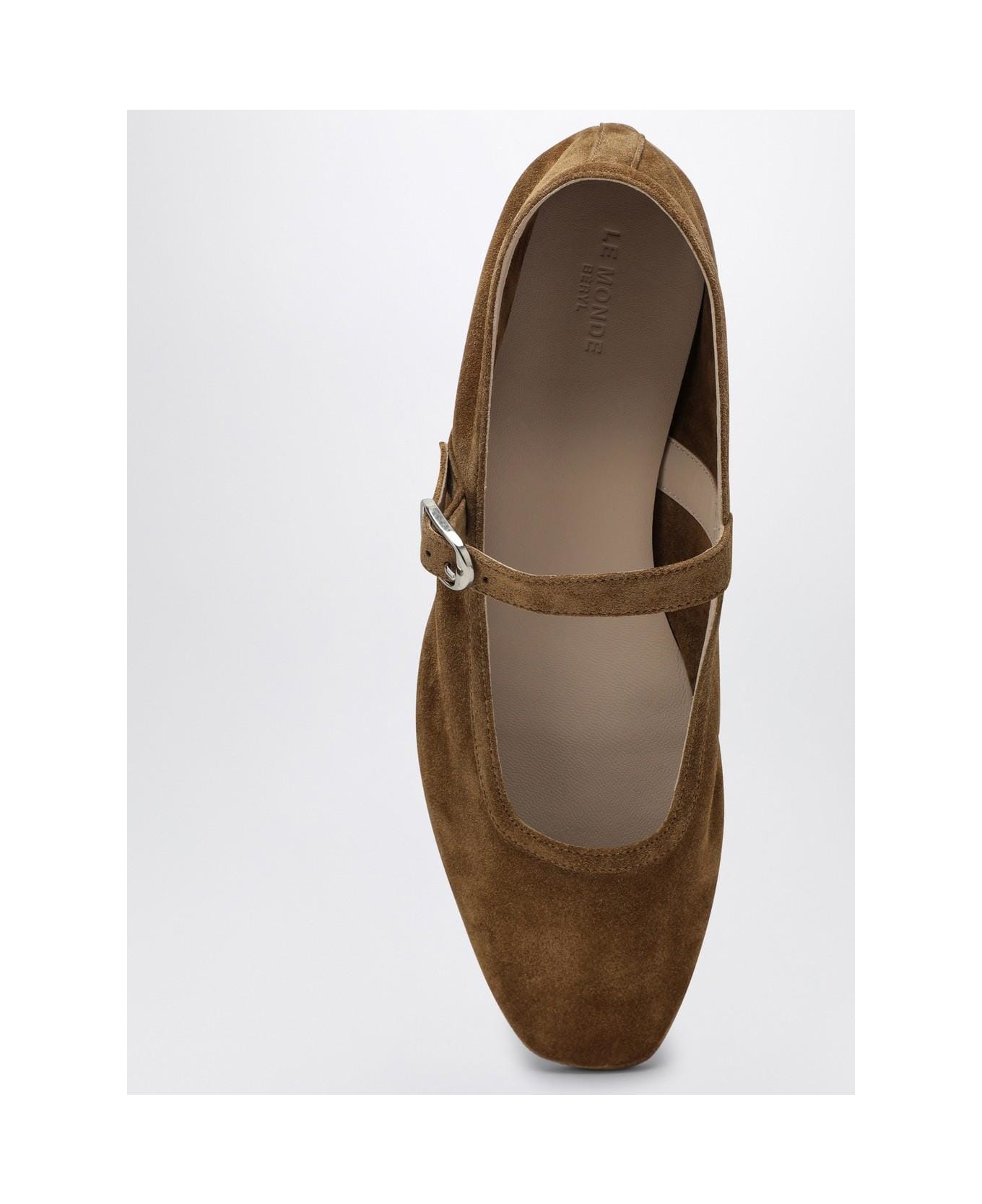 Le Monde Beryl Brown Suede Mary Jane Ballerina - Brown