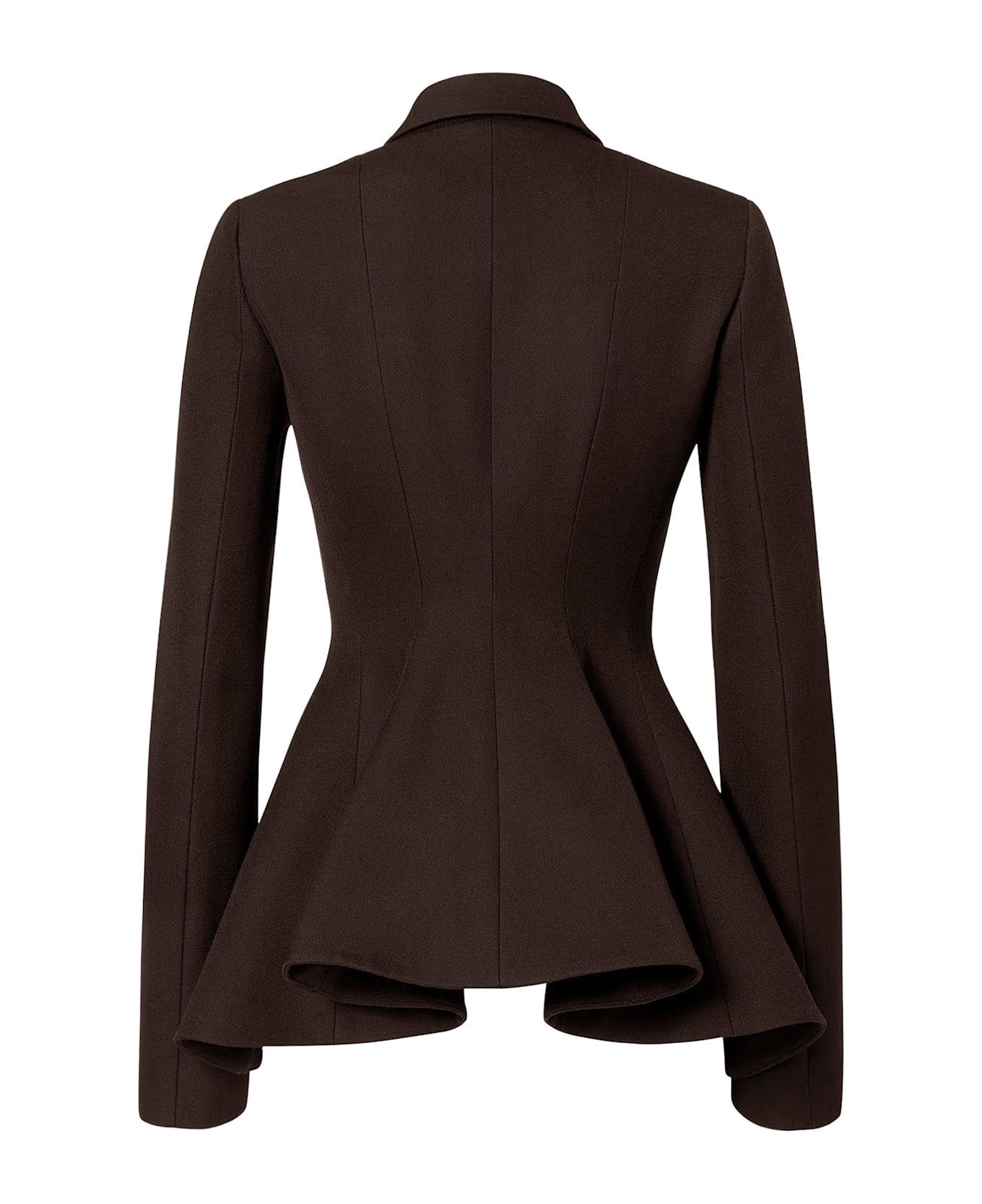 Fendi Grain De Poudre Wool Blazer - Darkbrown