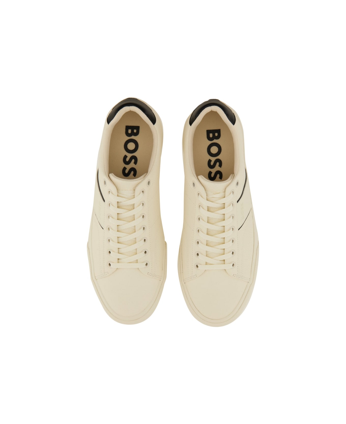 Hugo Boss Leather Sneaker - WHITE
