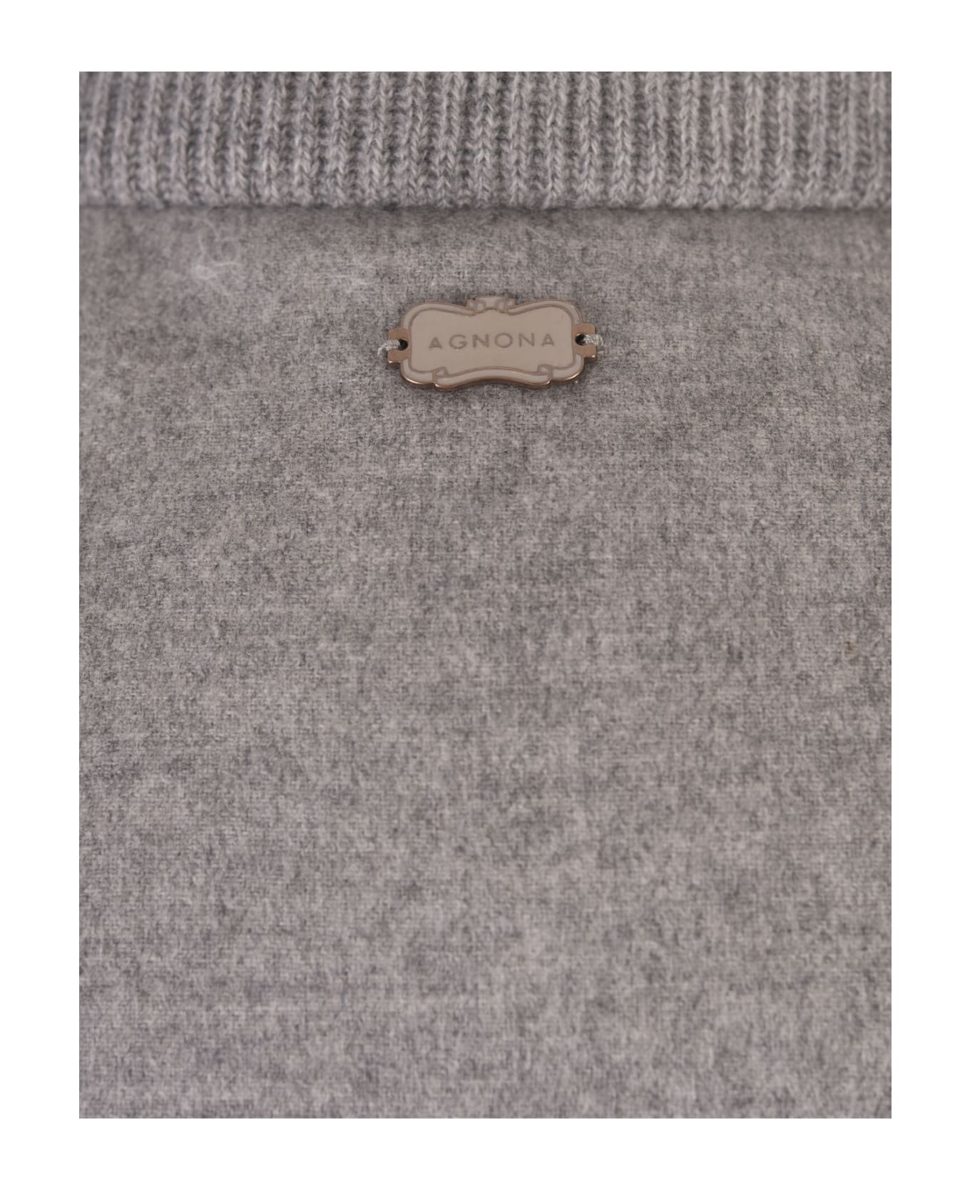 Agnona Beige Cashmere Padded Gilet - Grey