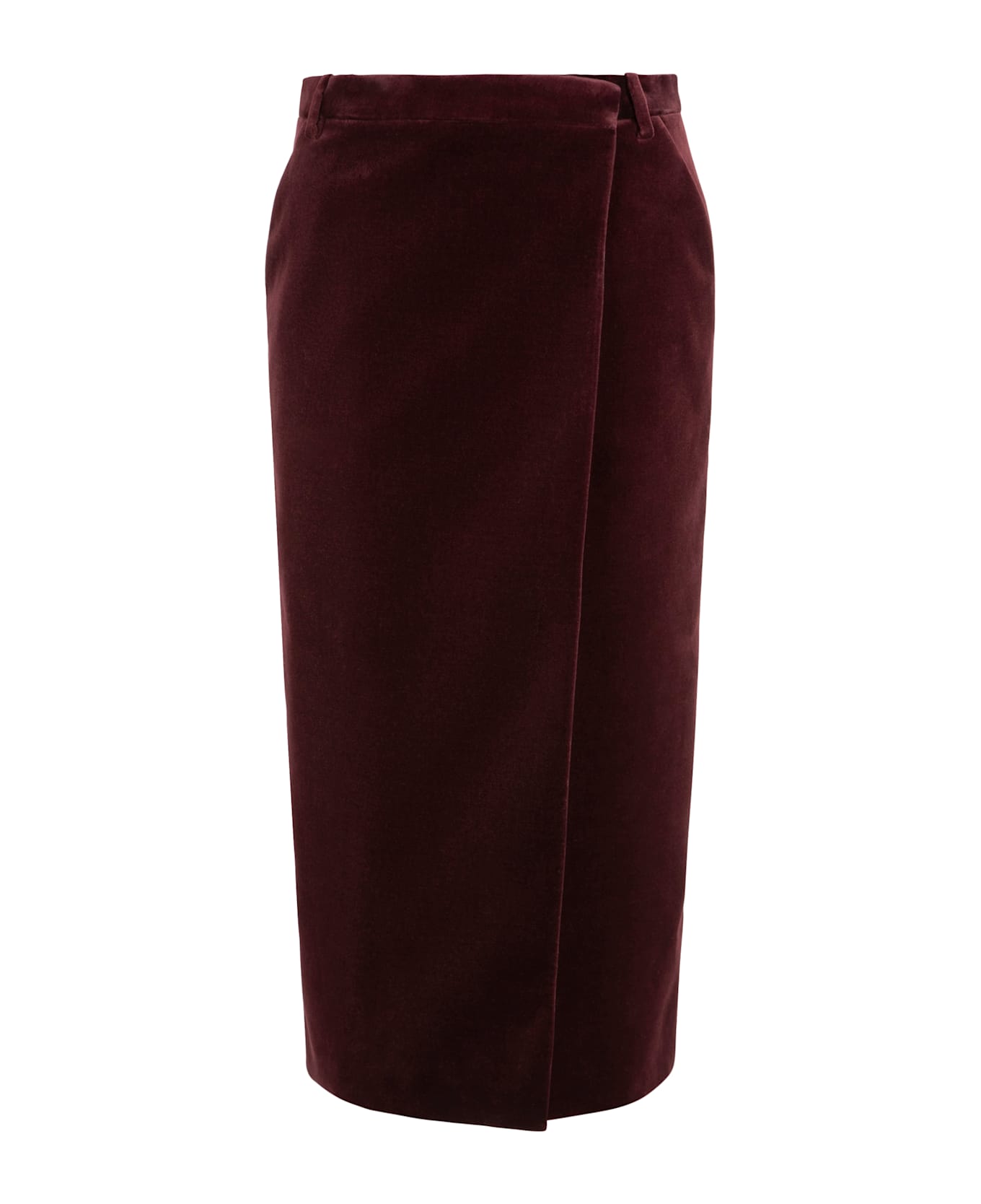 Saint Laurent Velvet Skirt - Red-purple or grape