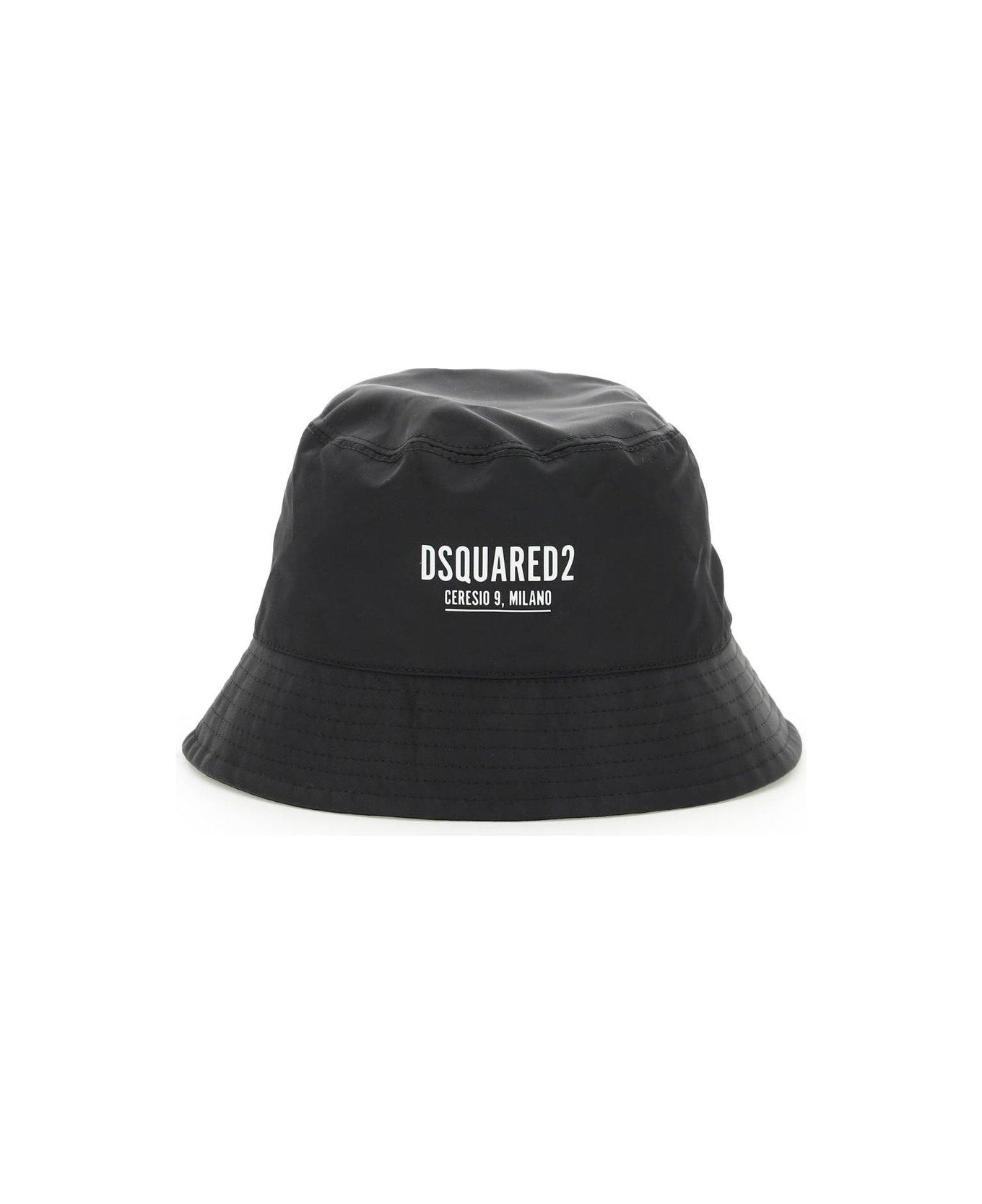 Dsquared2 Ceresio 9 Logo-printed Bucket Hat - Nero