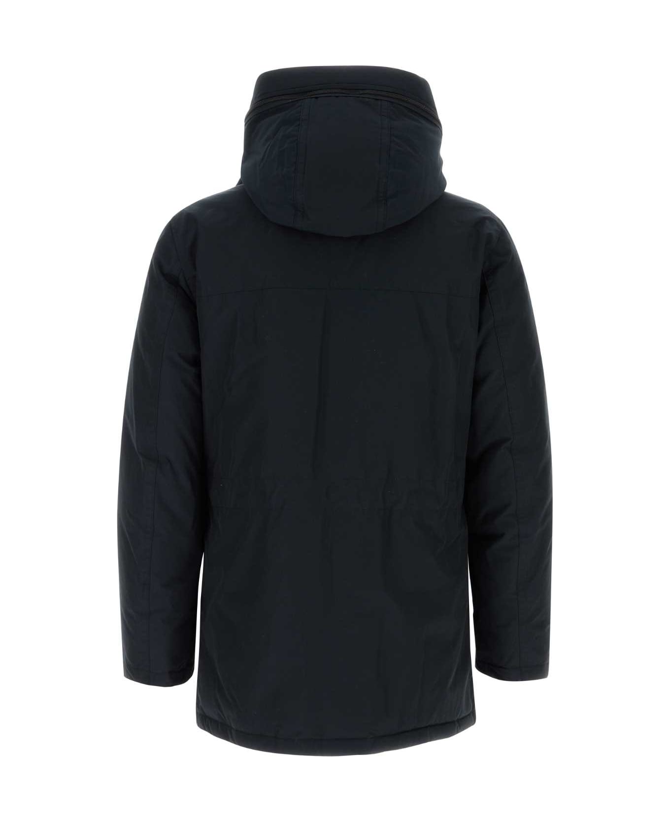 Woolrich Midnight Blue Cotton Blend Down Jacket - MELBLU