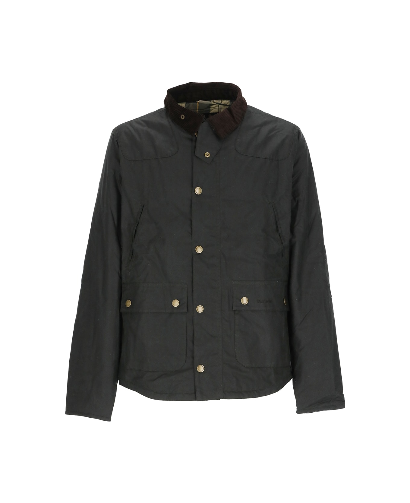 Barbour Reelin Wax Quilted Jacket - Green