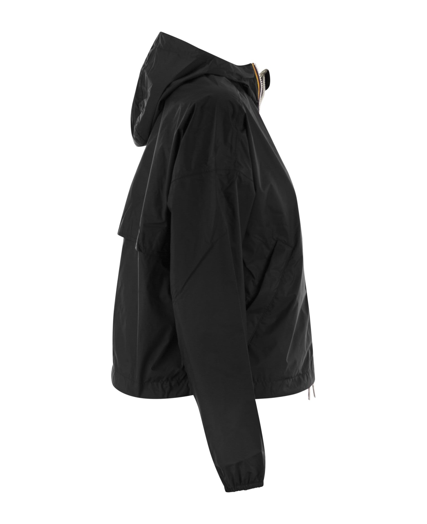 K-Way Laurette Plus - Reversible Hooded Jacket - Black/beige ジャケット