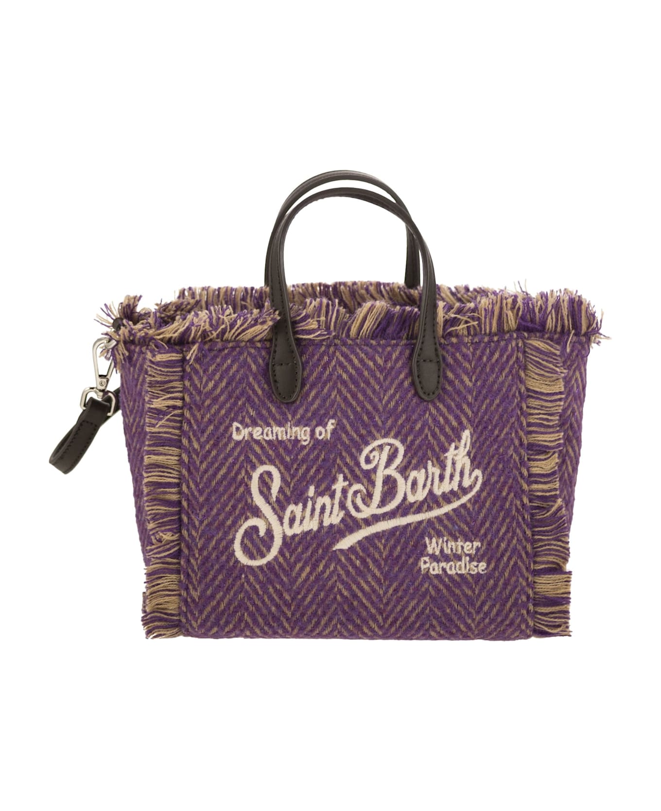 MC2 Saint Barth Mini Vanity Bag With Bangs And Embroidered Logo - Purple ショルダーバッグ