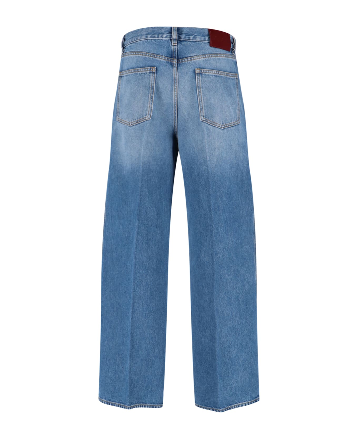 Gucci Logo Wide Jeans - Light Blue