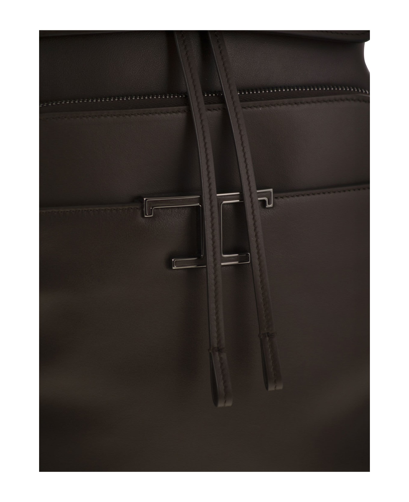 Tod
s T Timeless Medium Leather Backpack - Brown