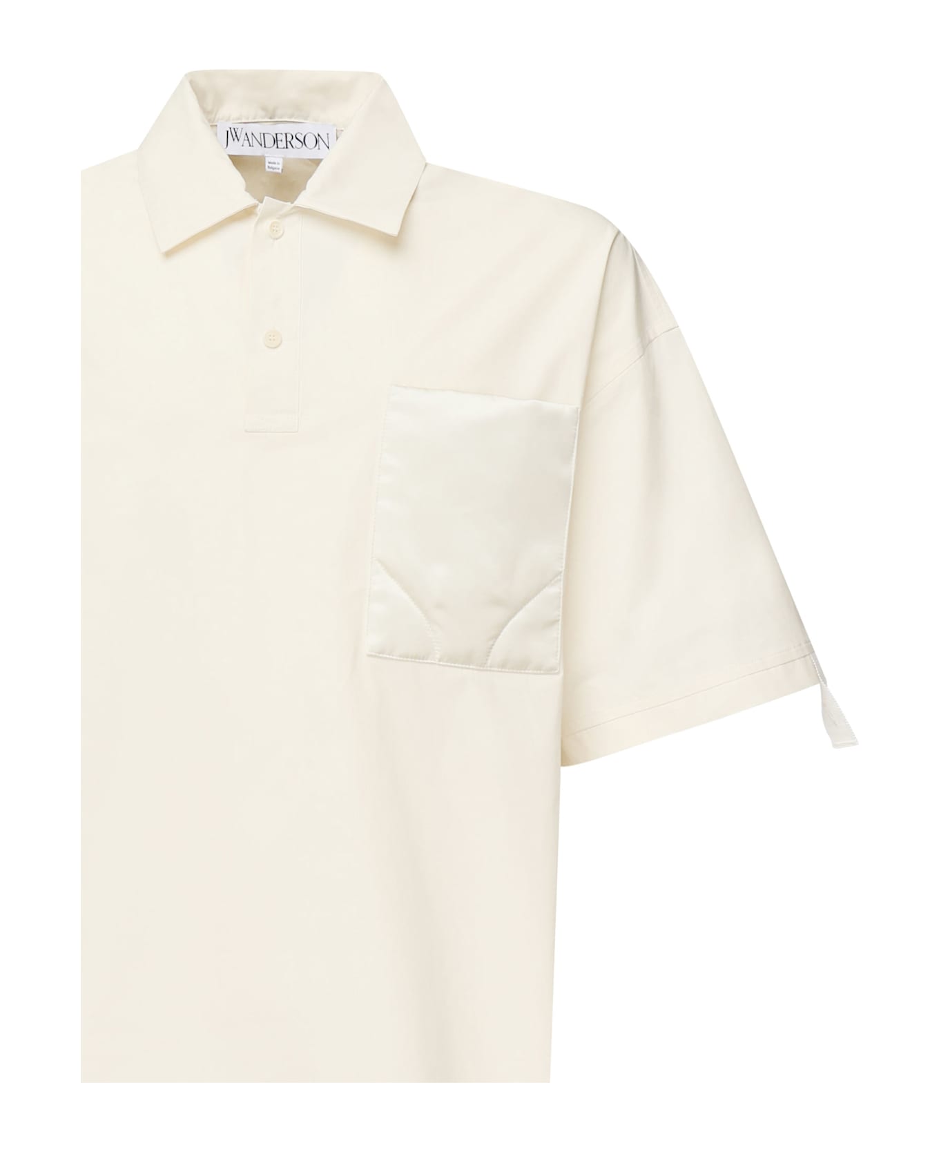 J.W. Anderson Polo Shirt With Quilted Pocket - White