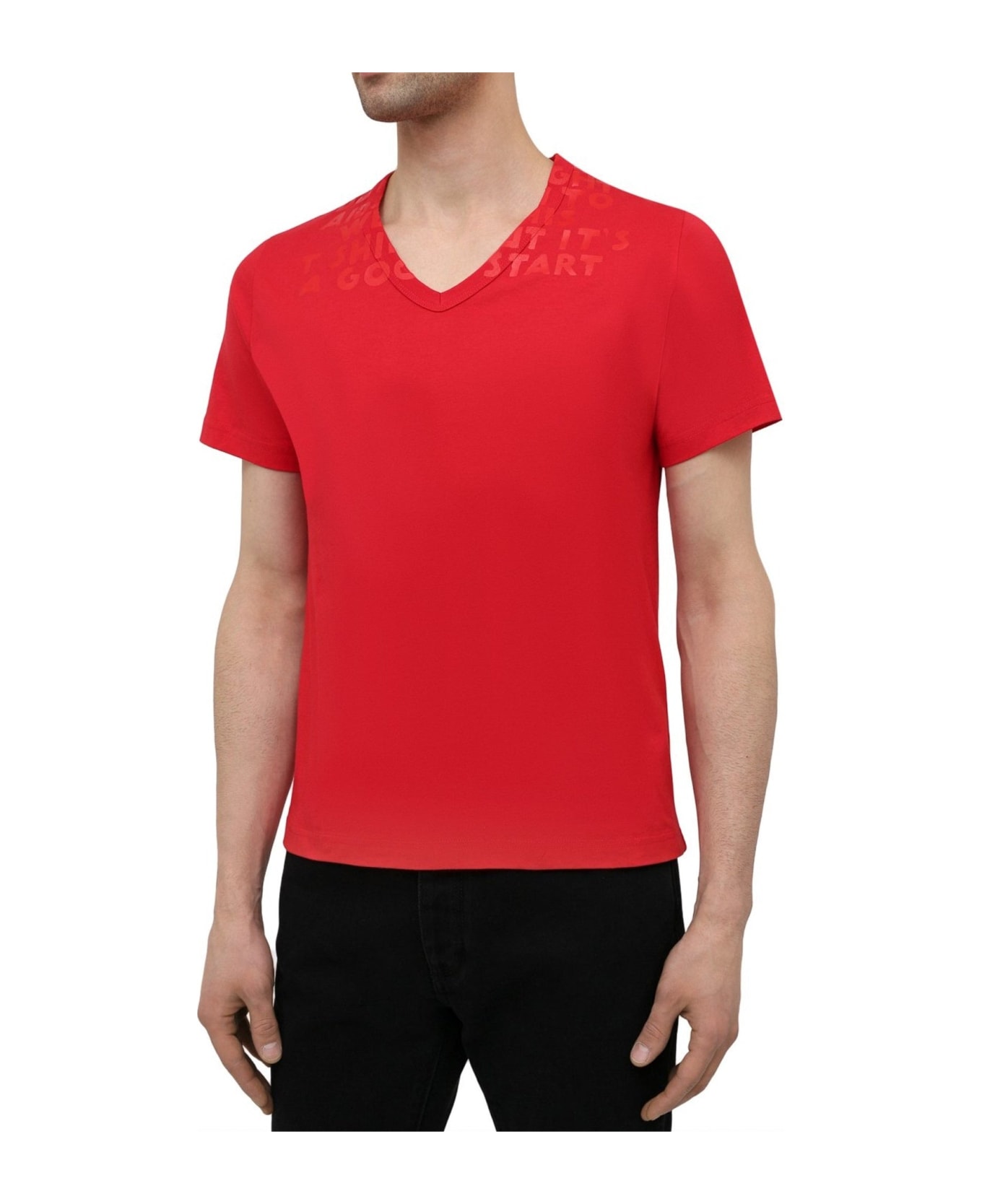 Maison Margiela Cotton T-shirt - Red
