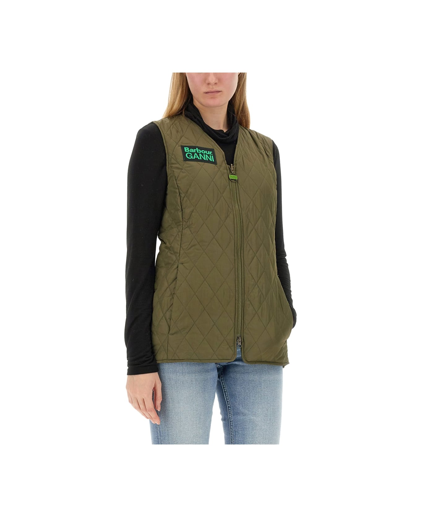 Barbour "betty" Reversible Vest - MILITARY GREEN