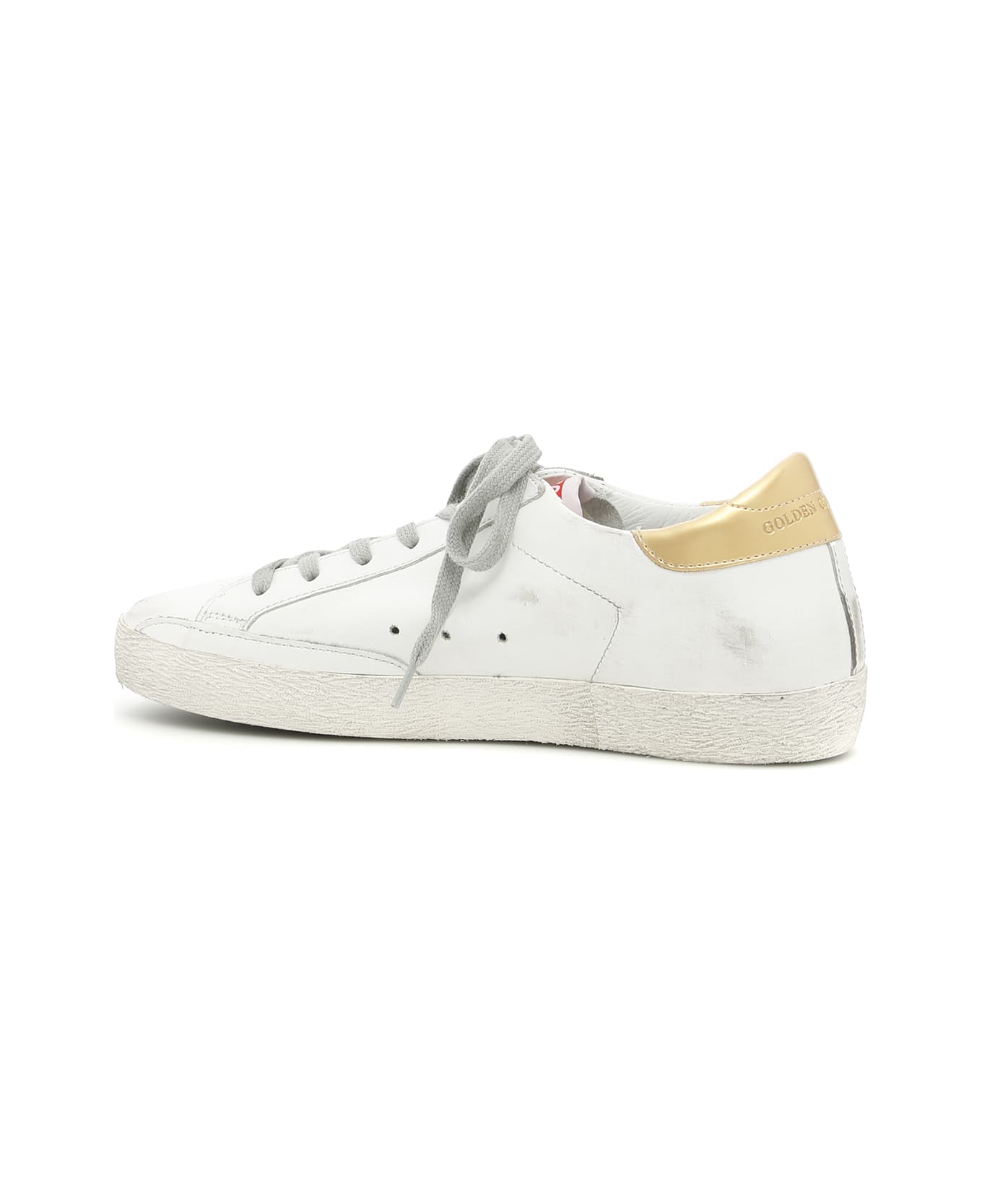Golden Goose Superstar Sneakers - WHITE LTH/GOLD STAR|Bianco