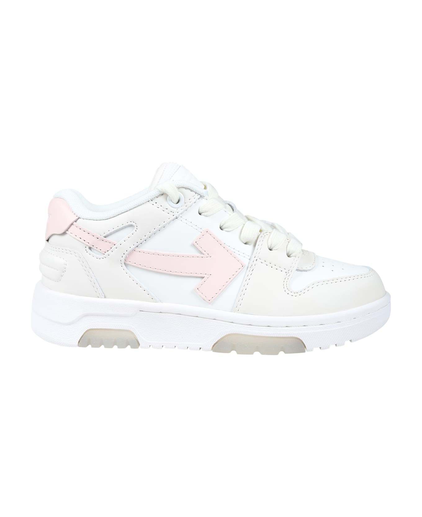Off-White White Sneakers For Girl With Arrows - WHITE/PINK