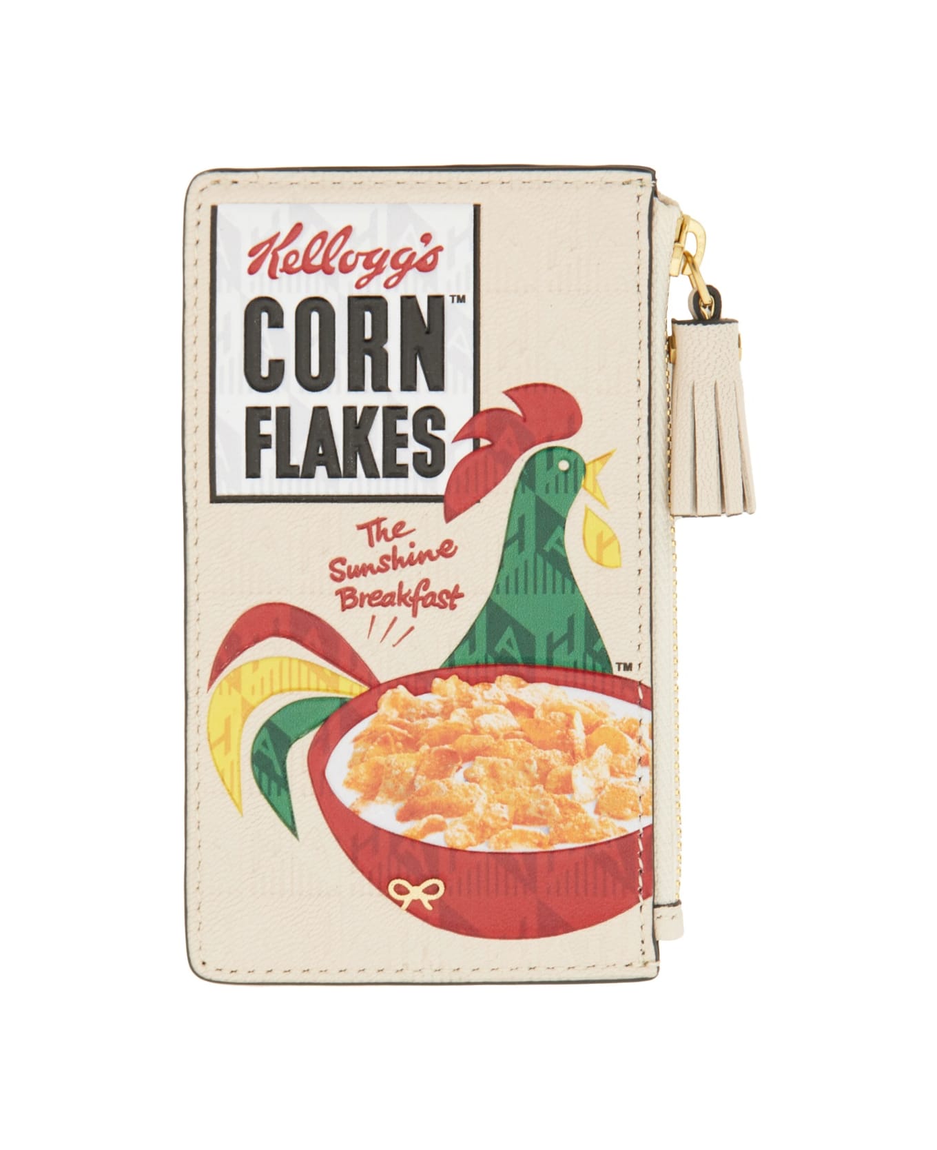 Anya Hindmarch Card Holder "cornflakes" - BEIGE