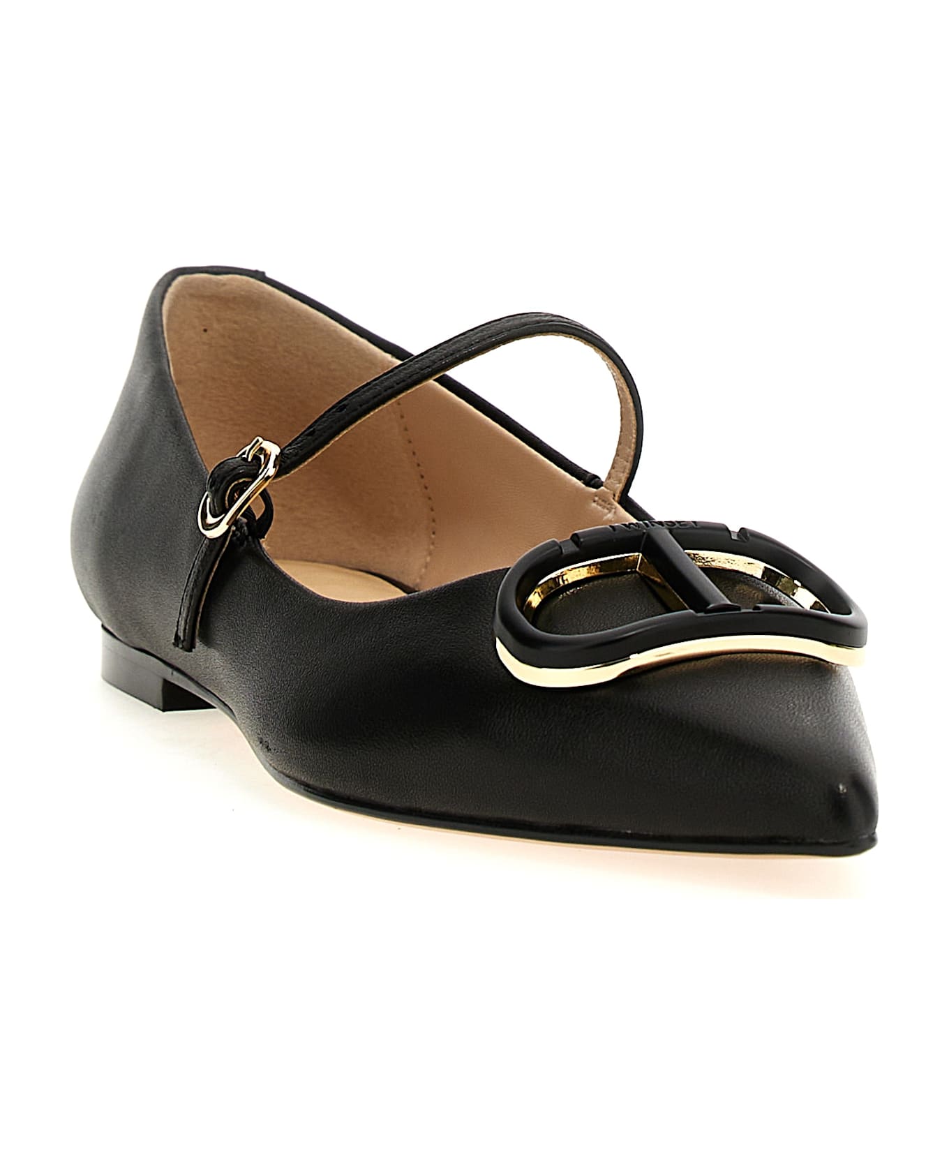 TwinSet 
oval T
 Ballet Flats - Black  