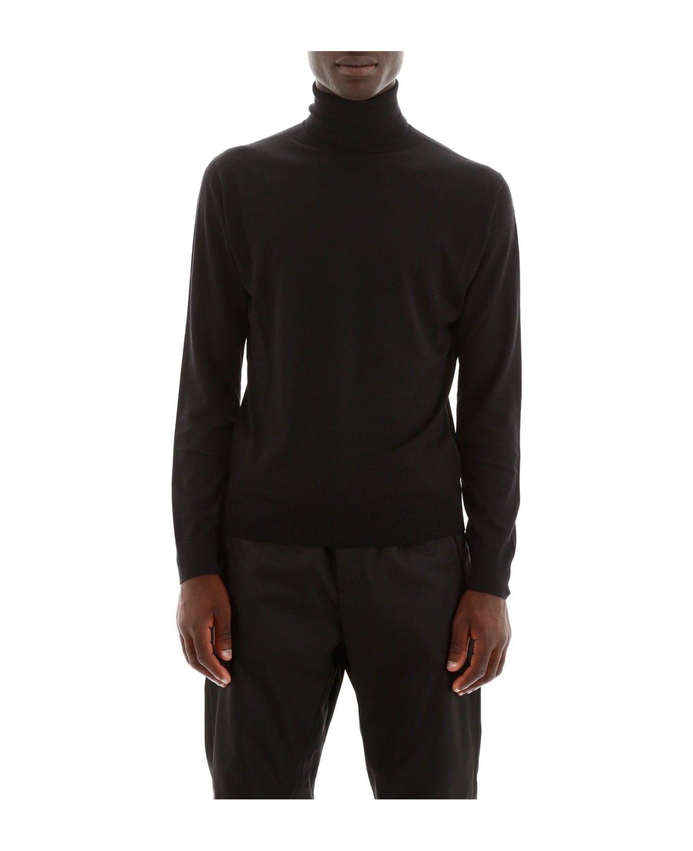 Prada Turtleneck Knitted Pullover - NERO