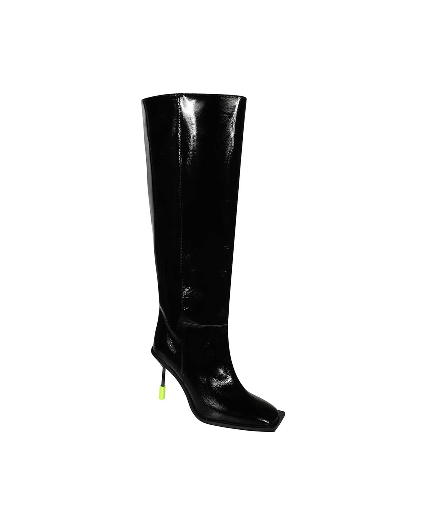 MSGM Leather Boots - black