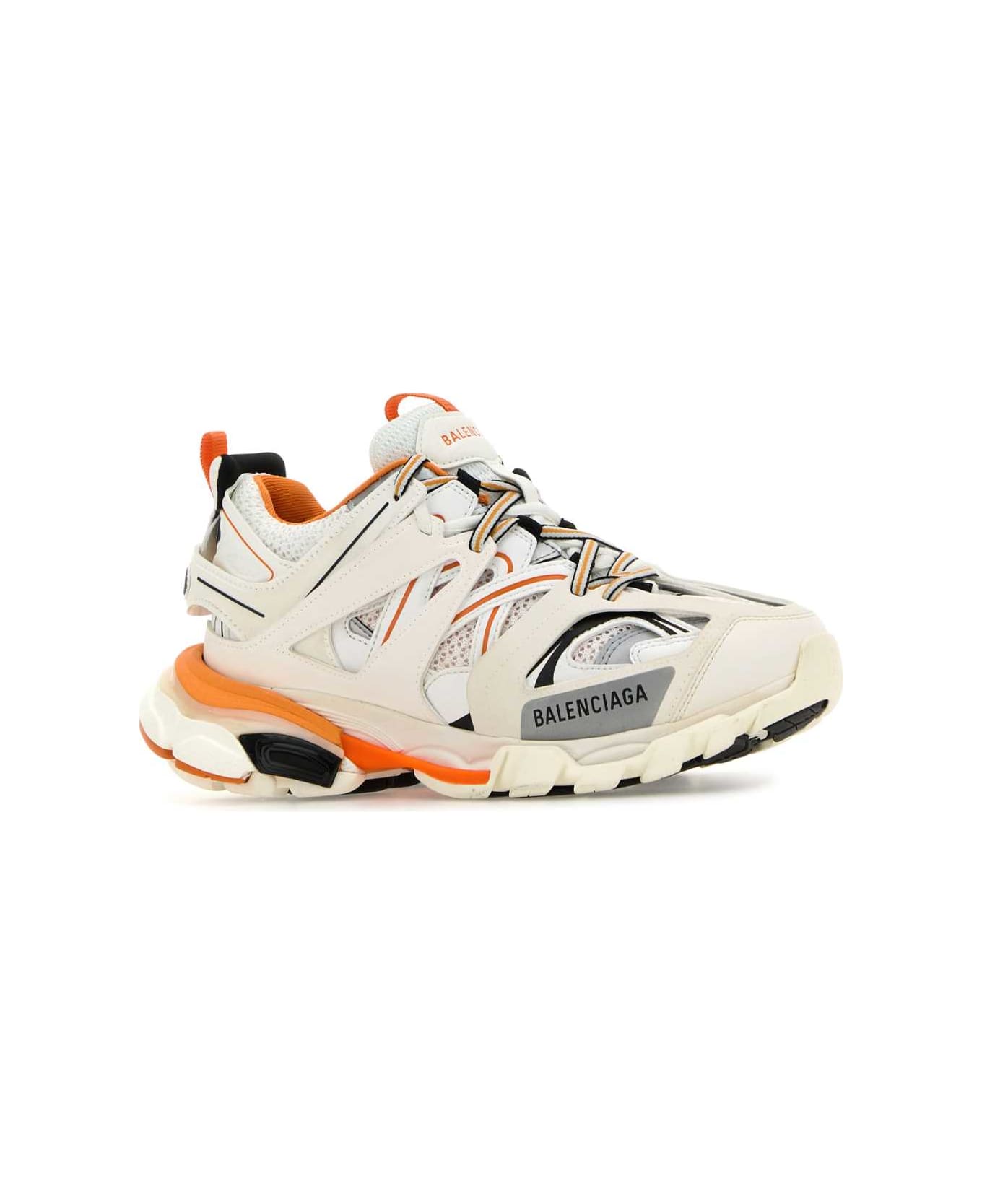 Balenciaga Multicolor Mesh And Rubber Track Sneakers - WHITEORANGE