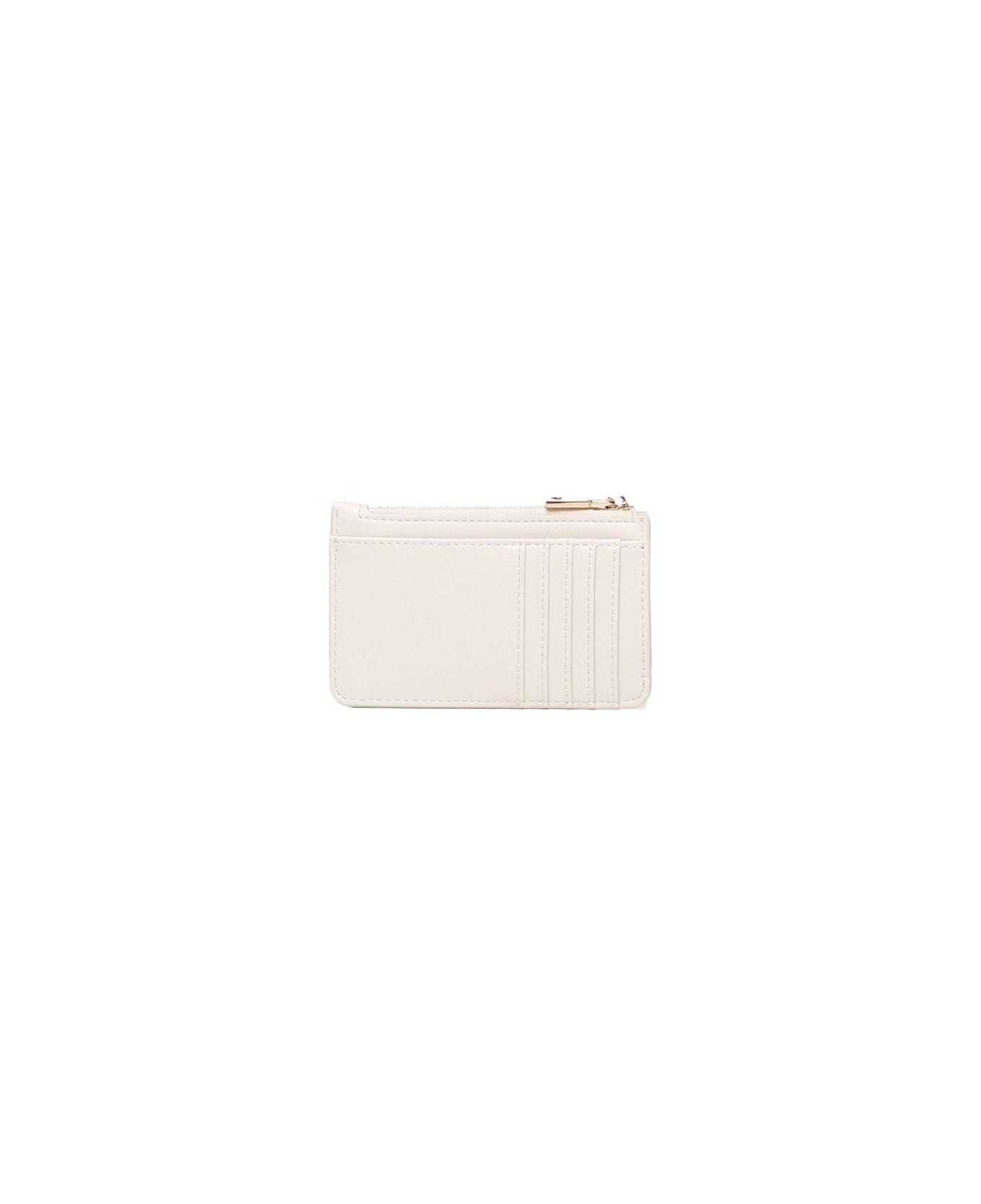Love Moschino Logo Lettering Zipped Wallet - White 財布