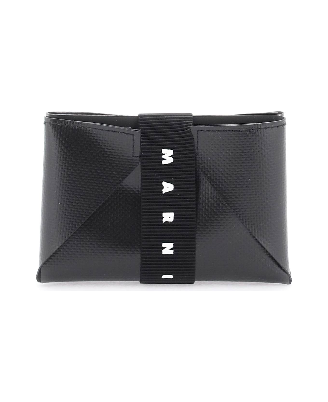 Marni Faux Leather Card Holder - BLACK (Black) 財布