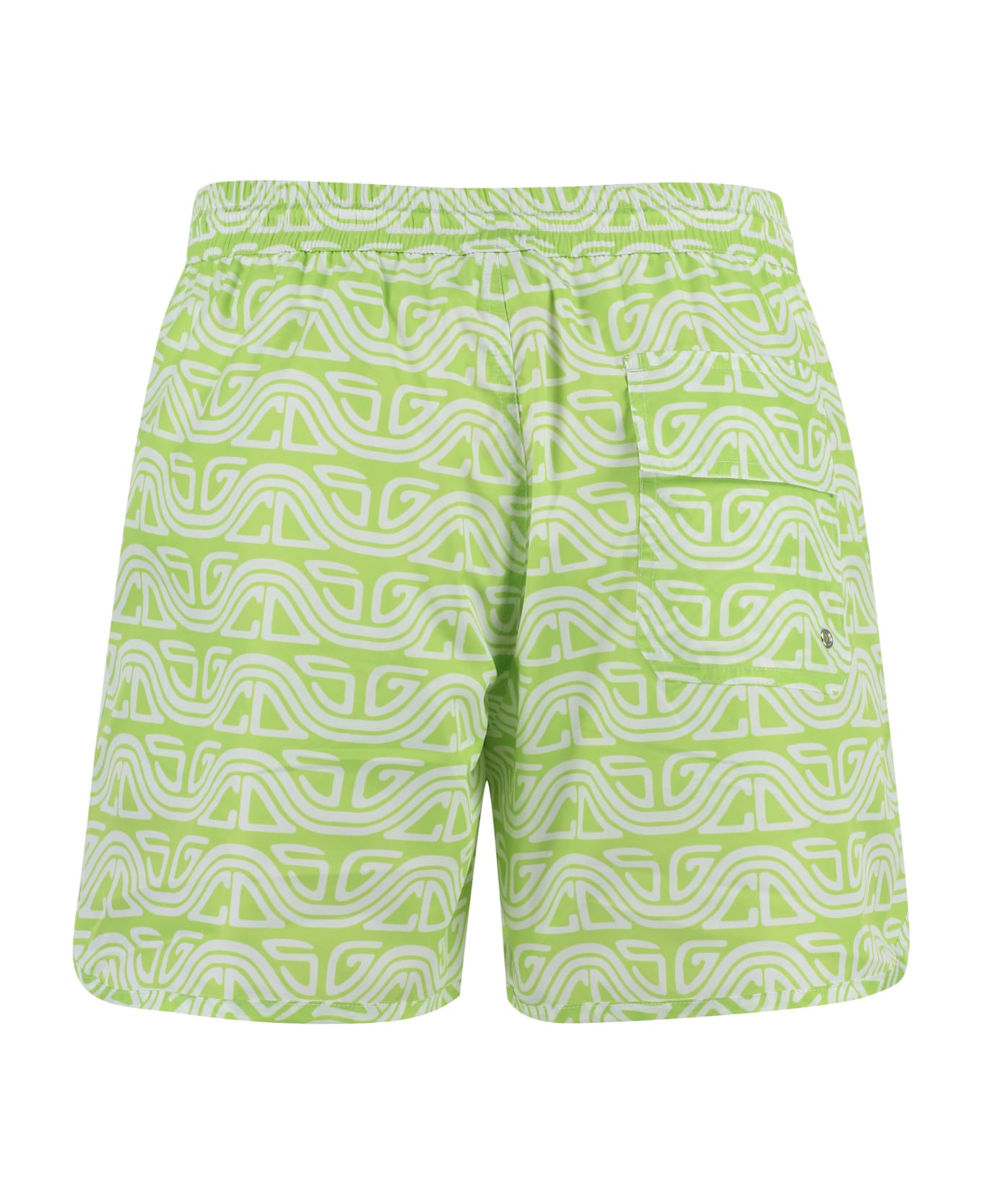 GCDS Printed Swim Shorts - green