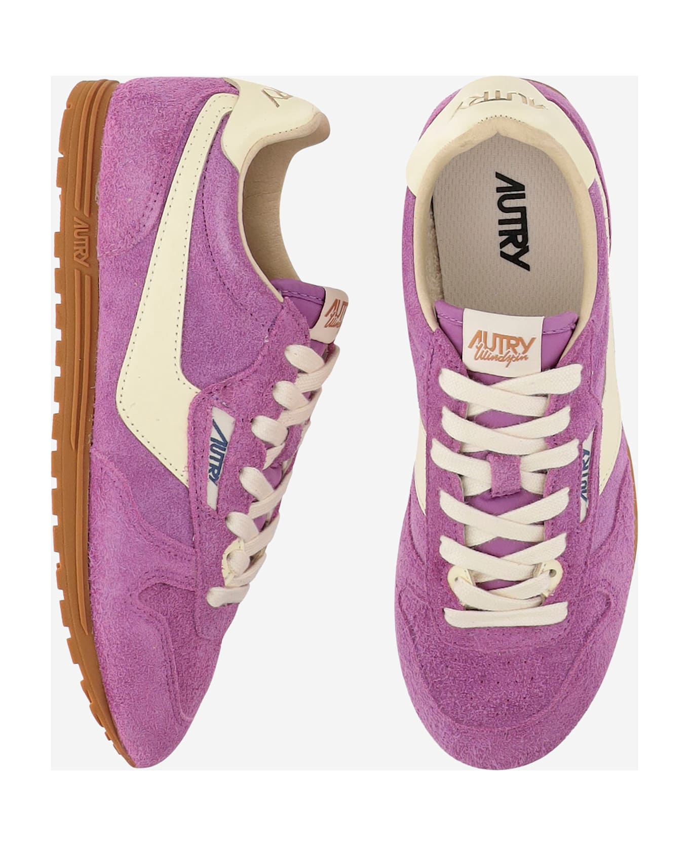 Autry Windspin Leather Sneakers - Purple