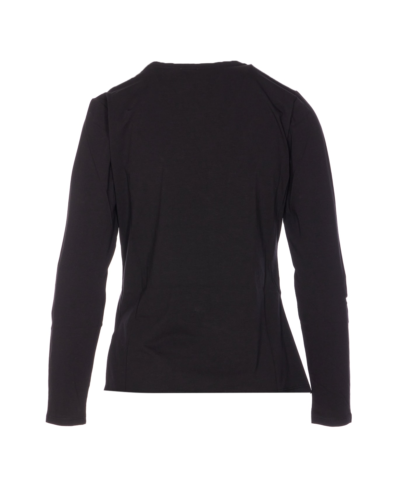 Liu-Jo Logo Long Sleeves T-shirt - Black