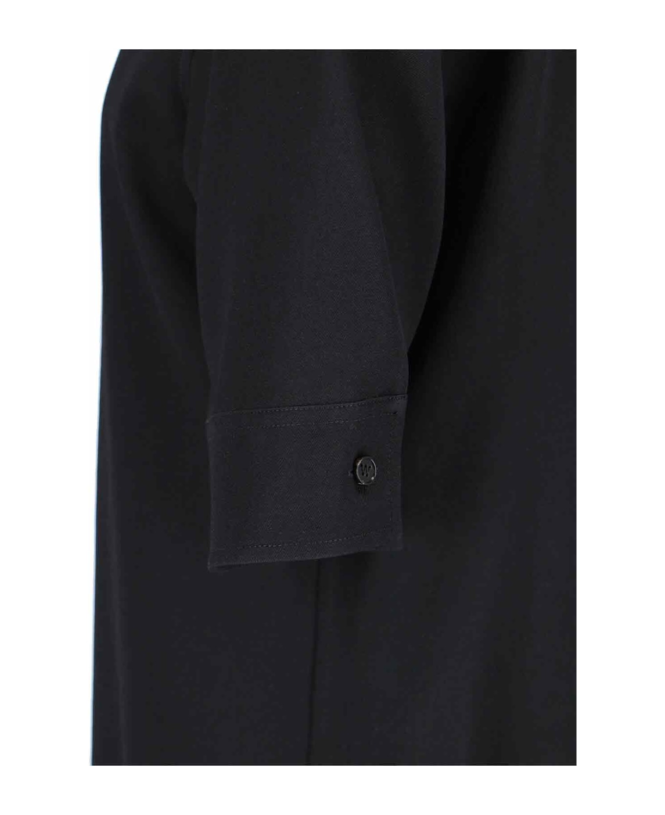 Jil Sander Midi Shirt Dress - Black  