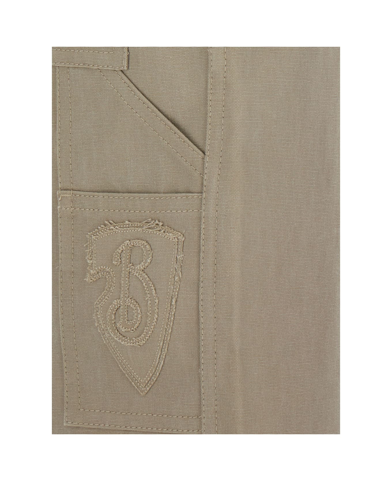 Burberry Mw Relaxed Check Lined Work Trousers - Beige