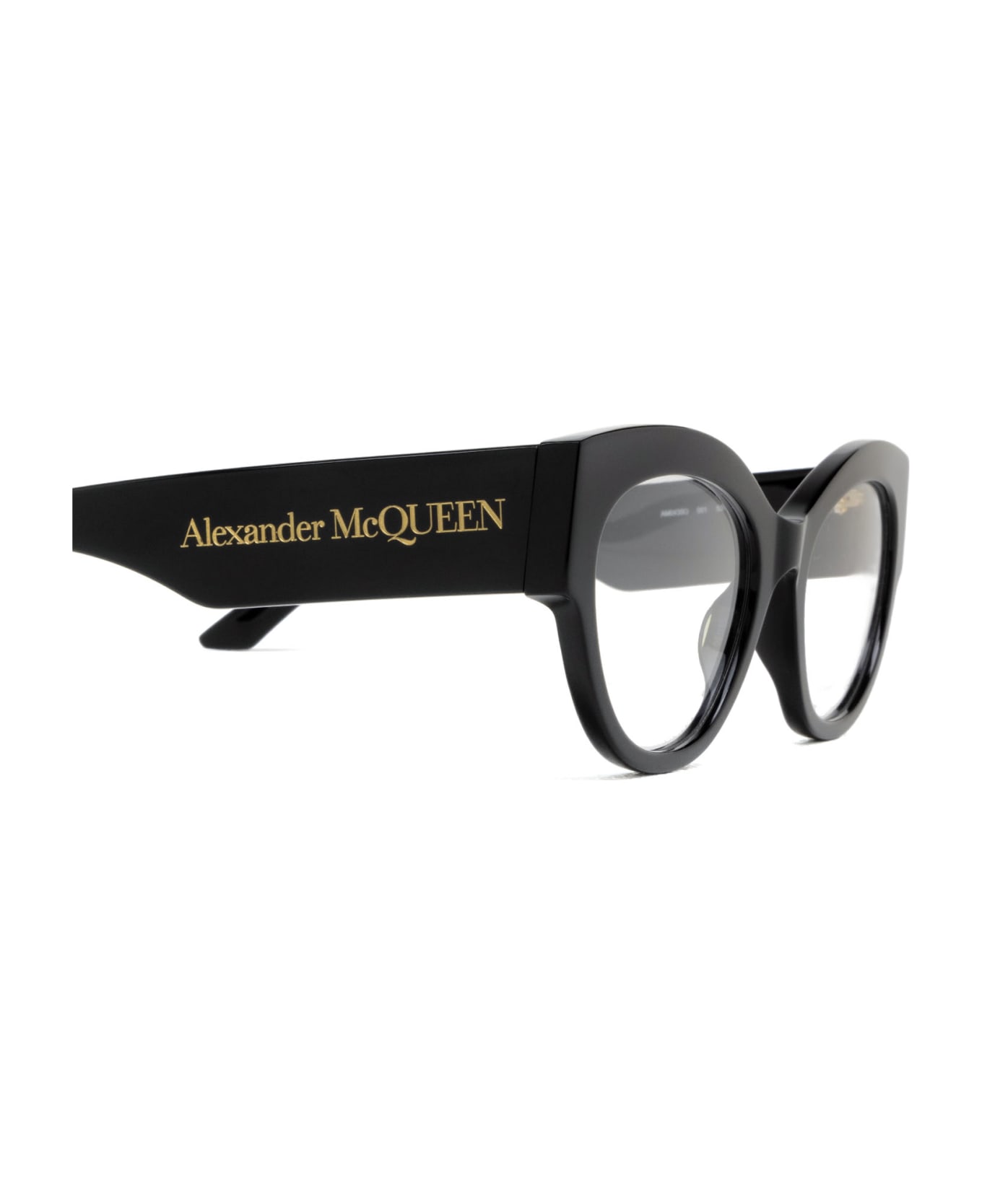 Alexander McQueen Eyewear Am0435o Black Glasses - Black アイウェア