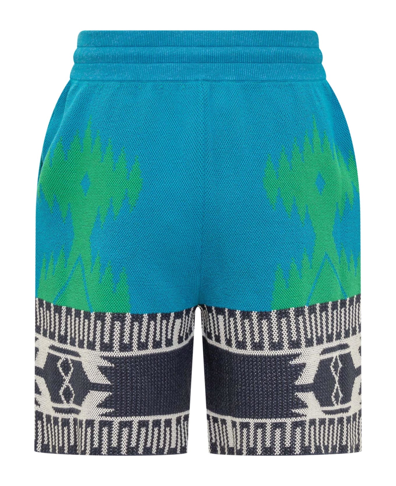 Alanui Icon Piquet Shorts - BLUE FOREST ショートパンツ