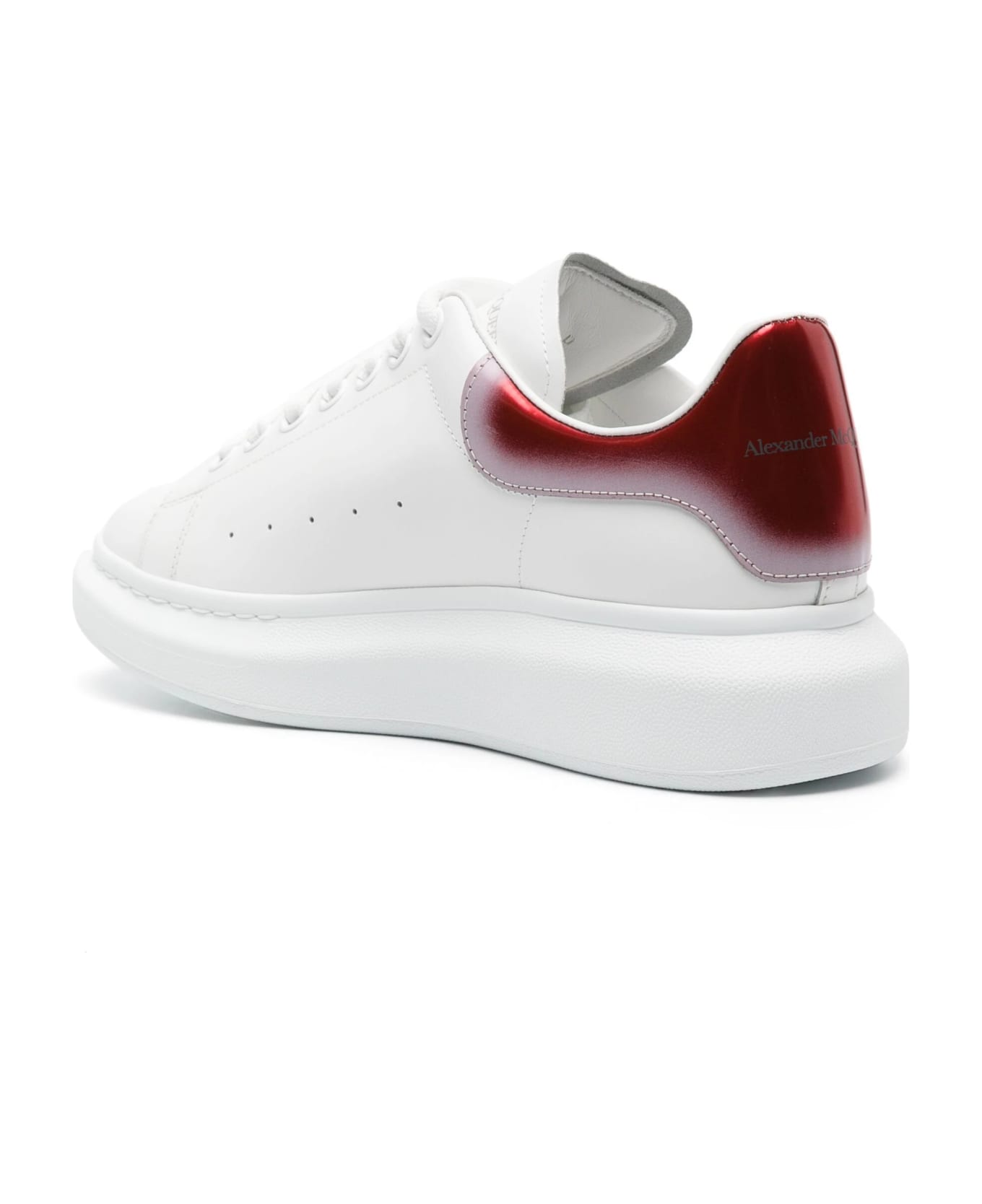 Alexander McQueen Oversized Sneakers In White And Red - White