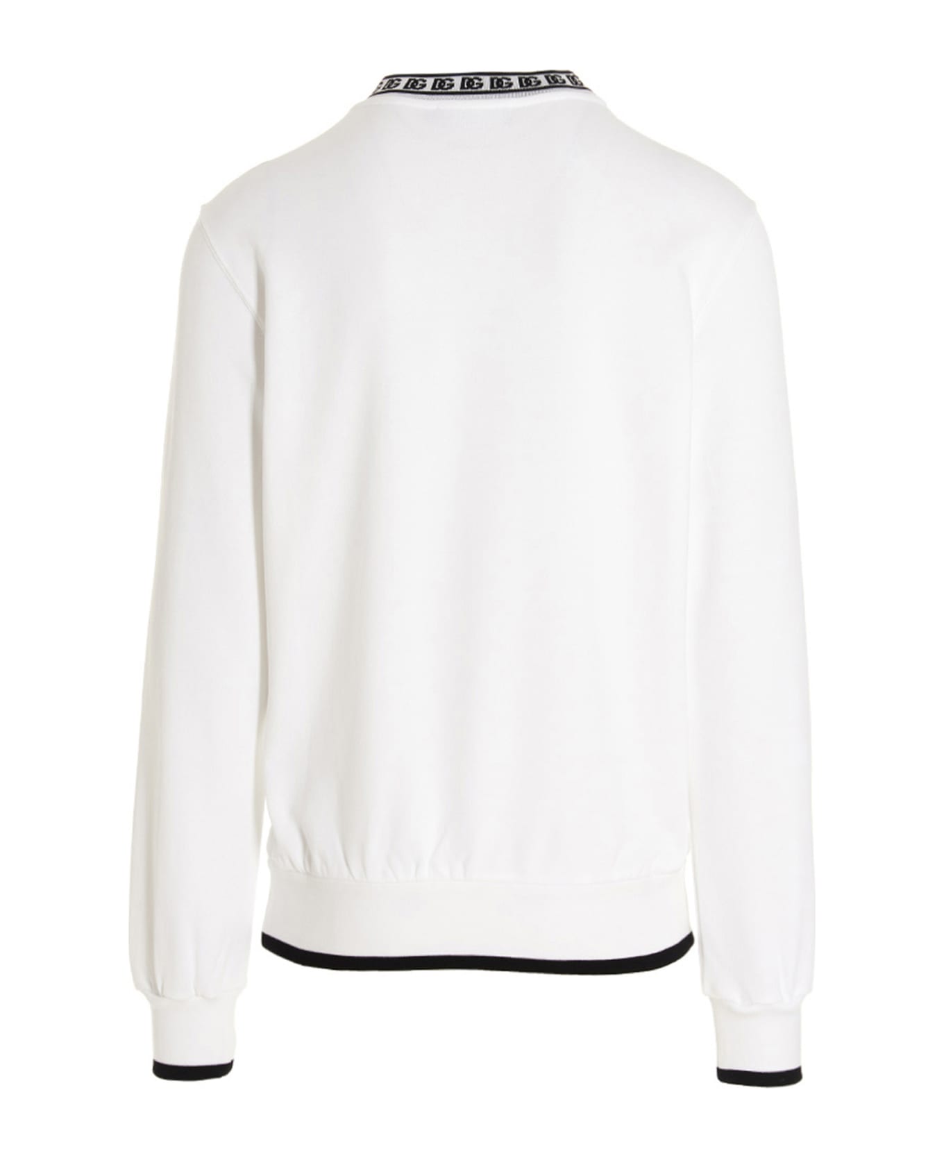 Dolce & Gabbana 'black Sicily' Sweatshirt - White/Black