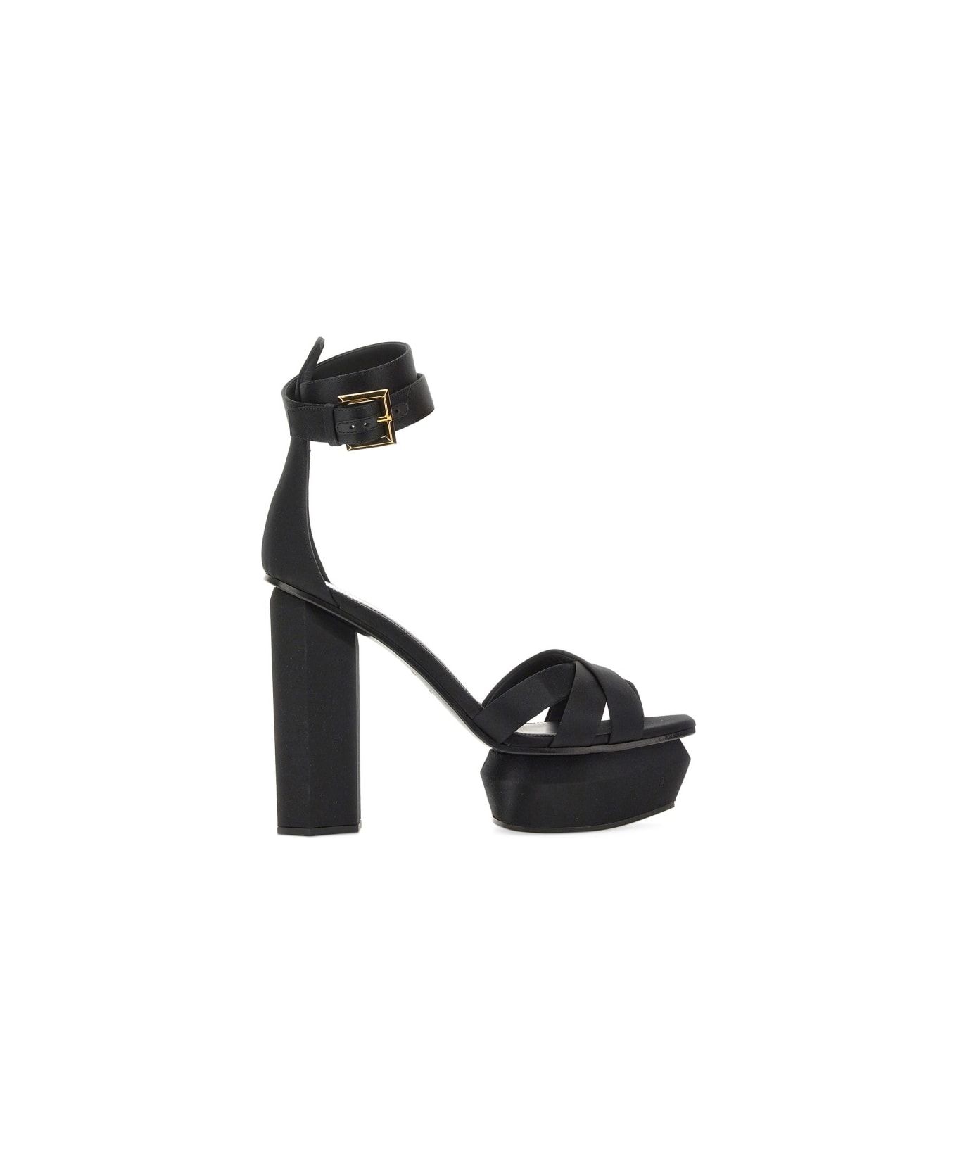 Balmain Ava Sandal With Platform - BLACK
