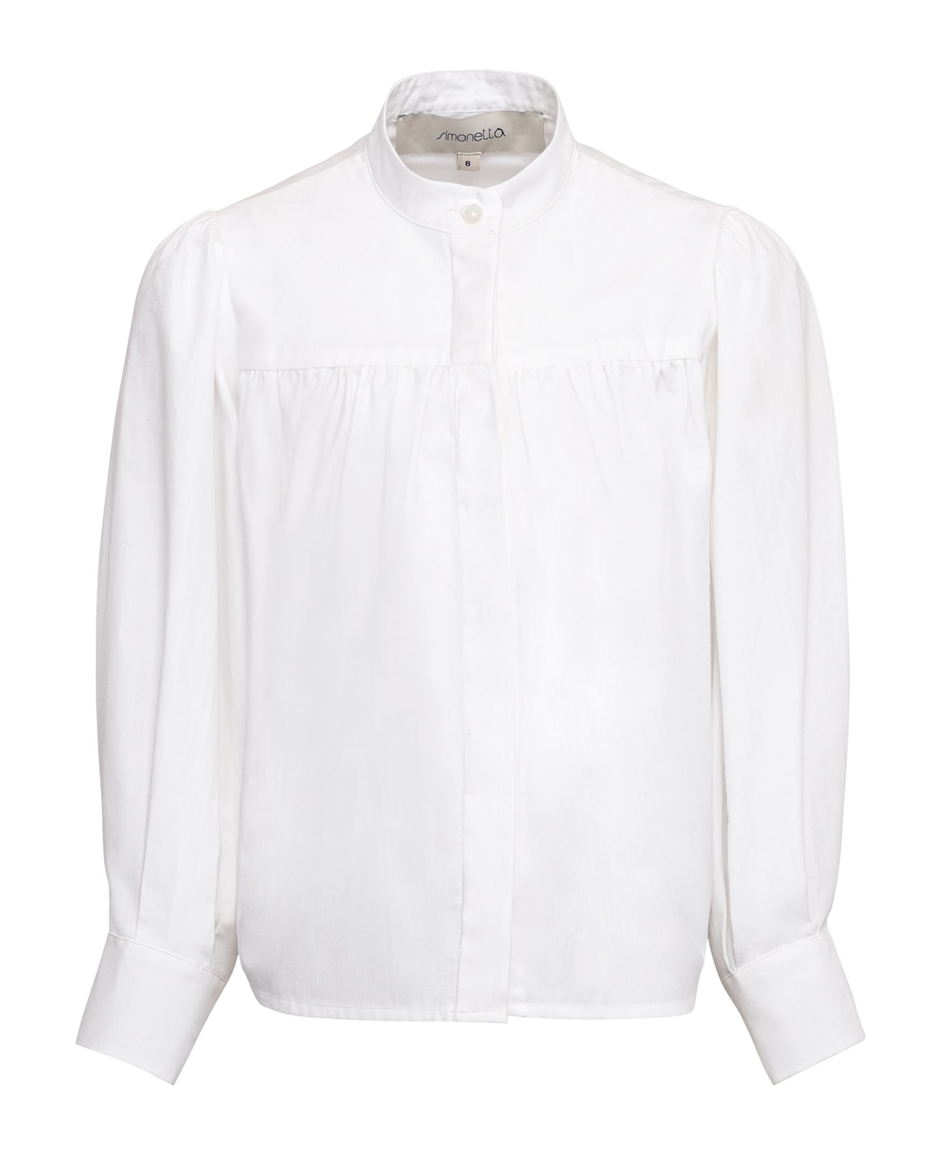 Simonetta Blusa Con Arricciatura - White