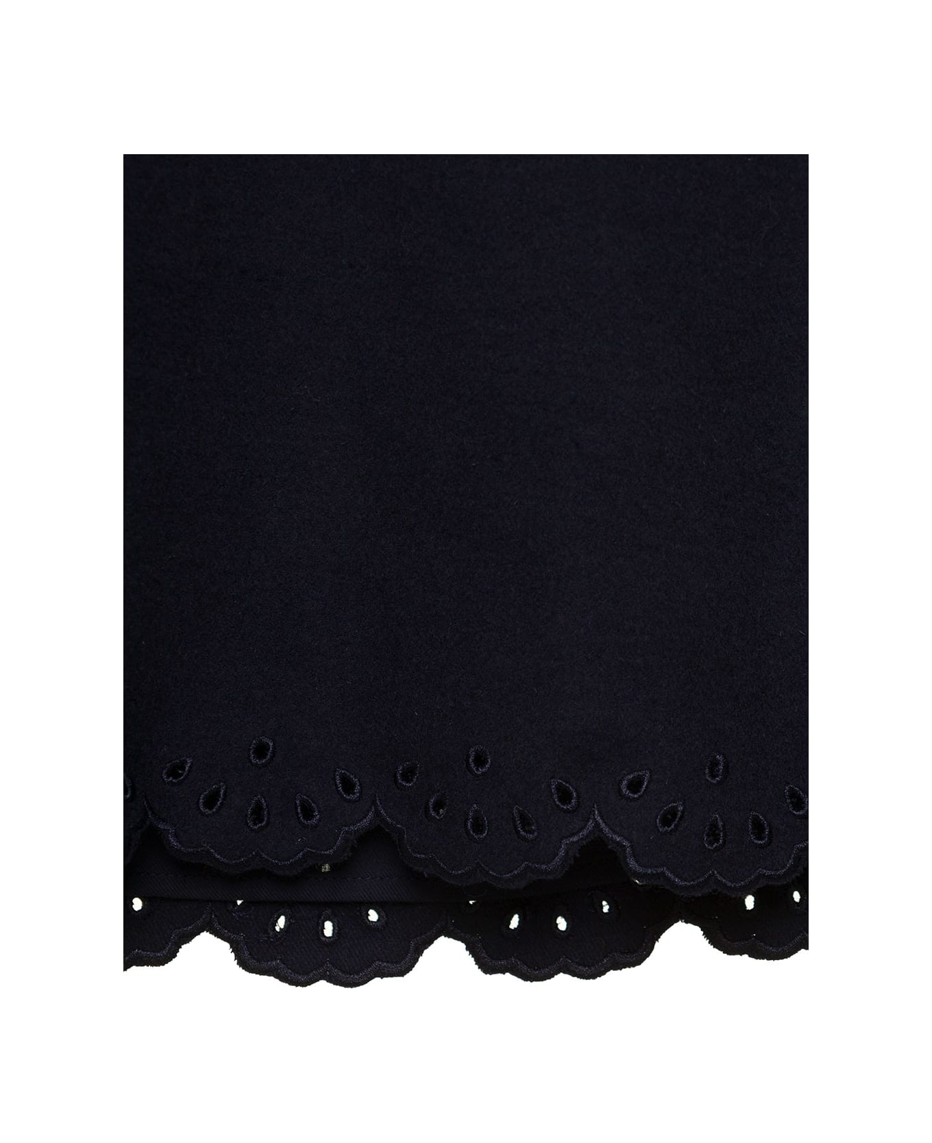 Chloé Kids Girl's Black Skirt With Flared Hem - Blu