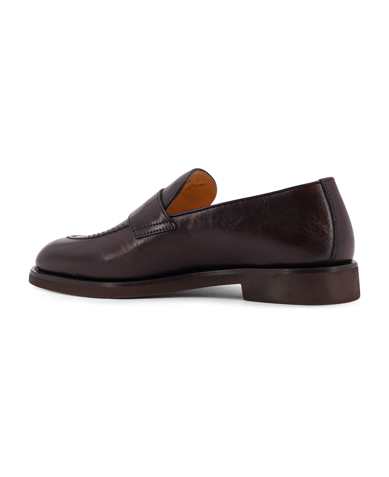 Brunello Cucinelli Leather Loafers - DARK CHILI