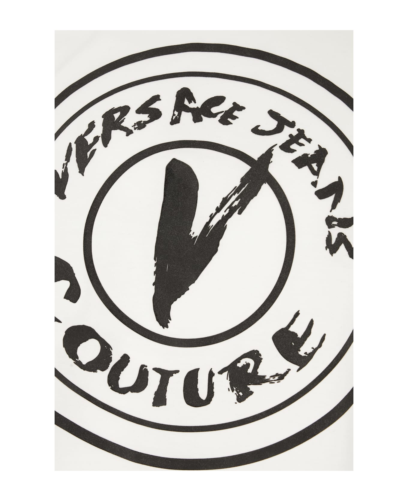 Versace Jeans Couture White Cotton T-shirt - WHITE