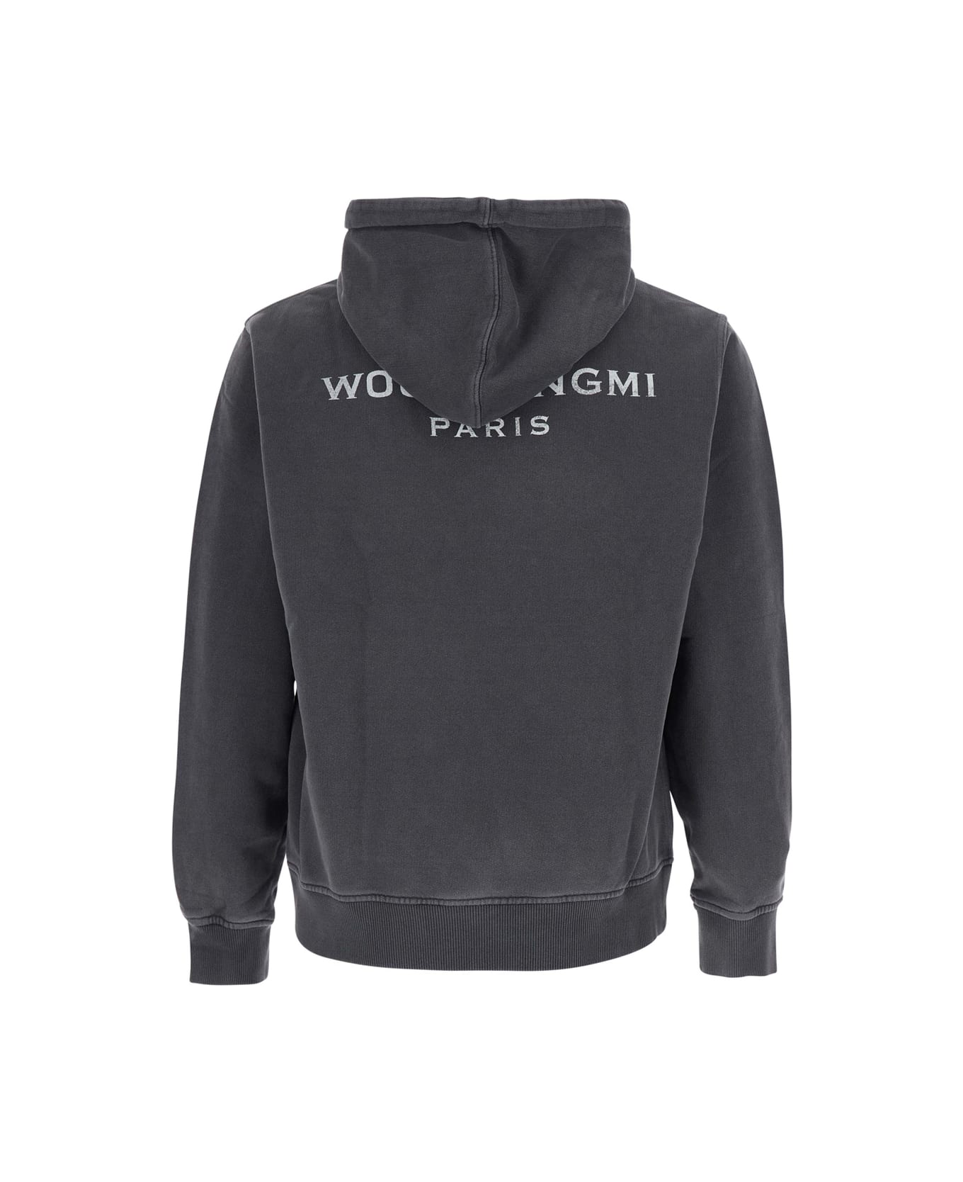 WOOYOUNGMI Grey Sweatshirt With Logo Patch On The Front And Logo Lettering On The Back In Cotton Man - Grey