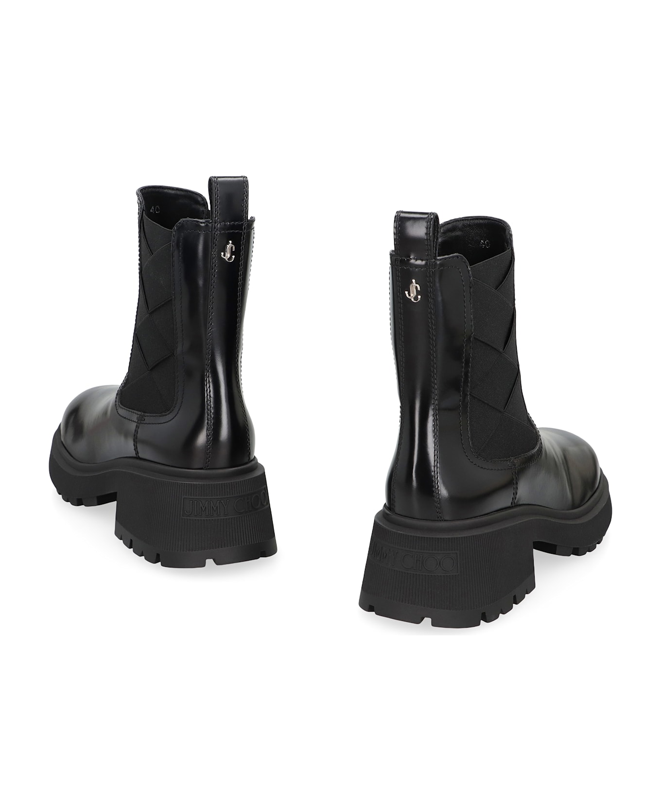 Jimmy Choo Louri Ankle Boots In Leather - black