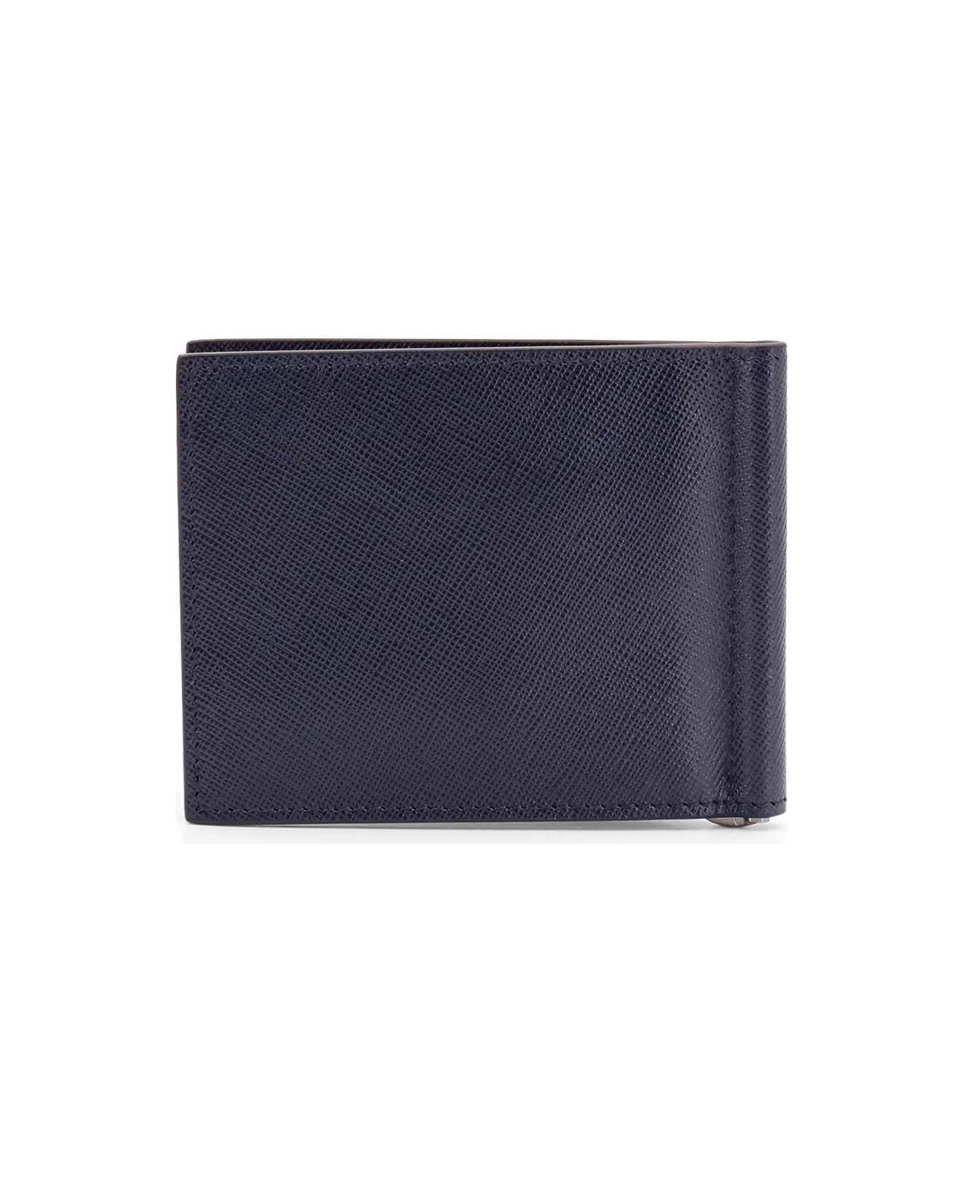 Kiton Leather Card Holder - Blue