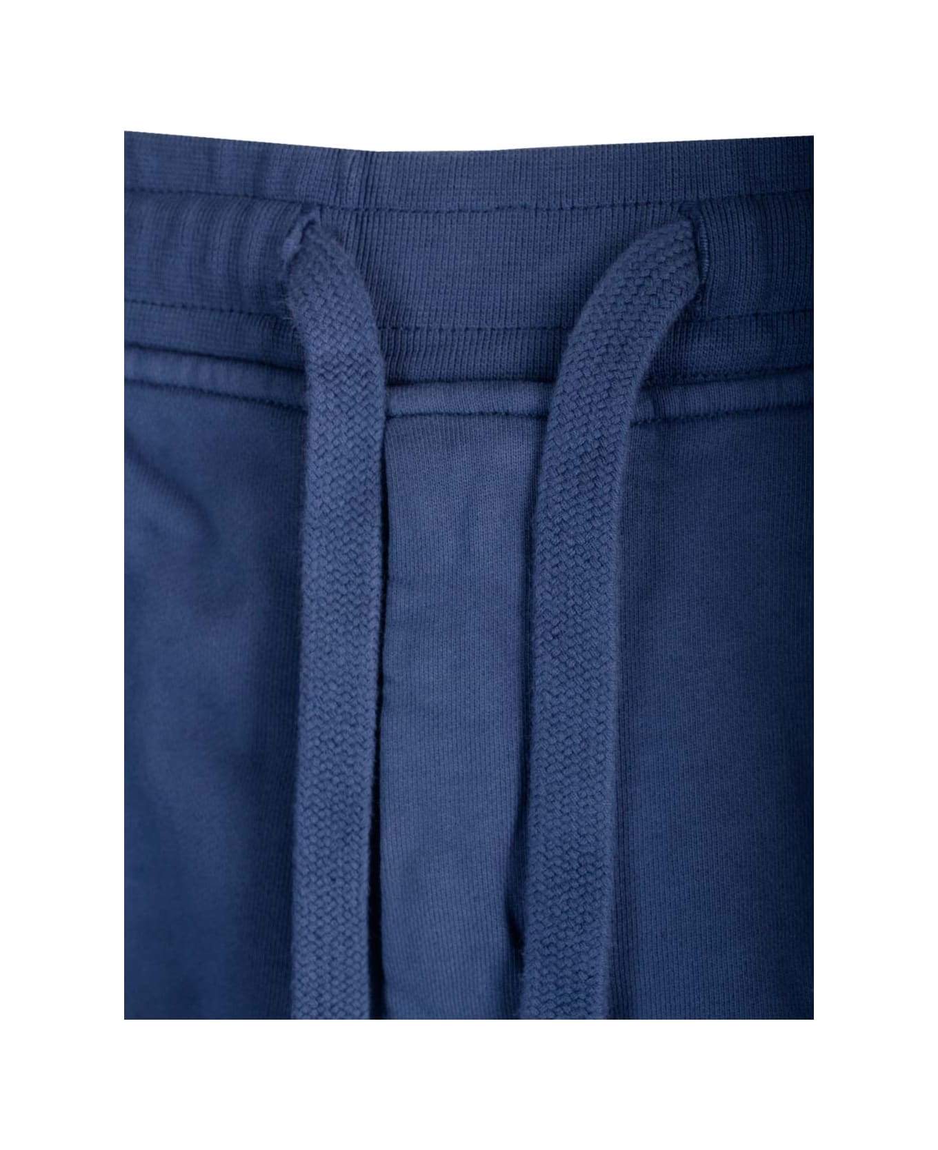 Stone Island Blue Bermuda Shorts With Cargo Pocket - Blue