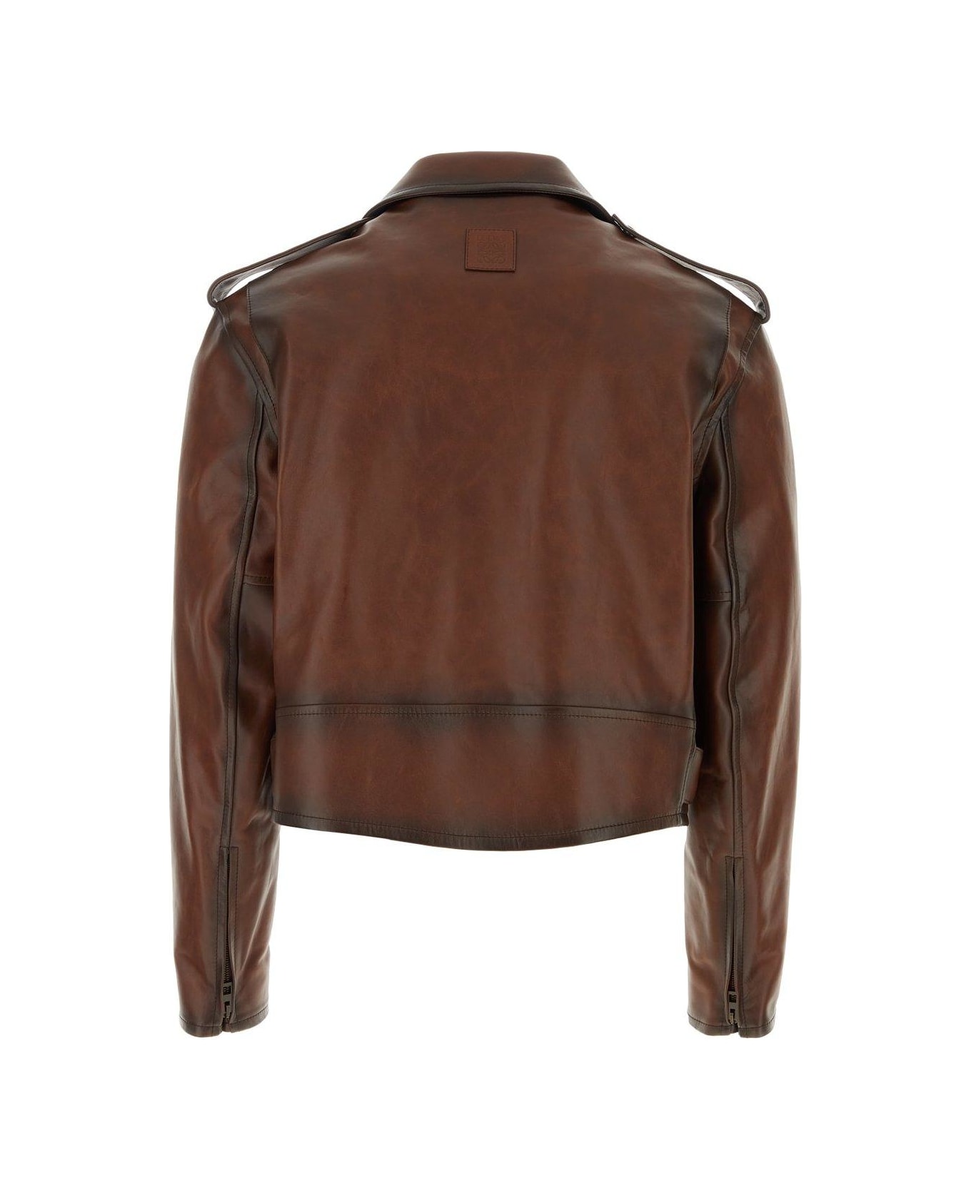 Loewe Asymmetric Belted Zip-up Jacket - EARTHBROWN