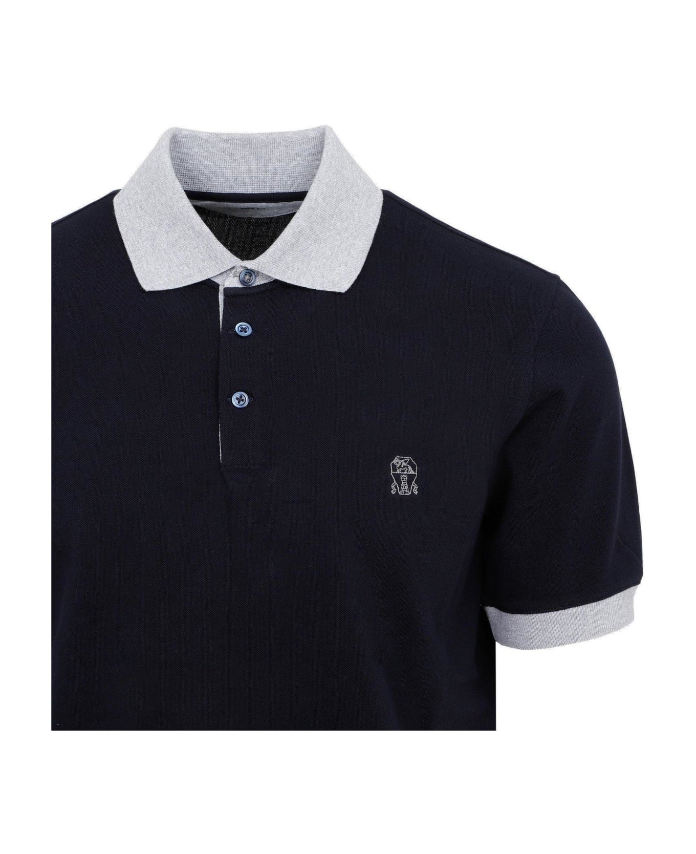 Brunello Cucinelli Short-sleeved Presentation Polo Shirt - Blu
