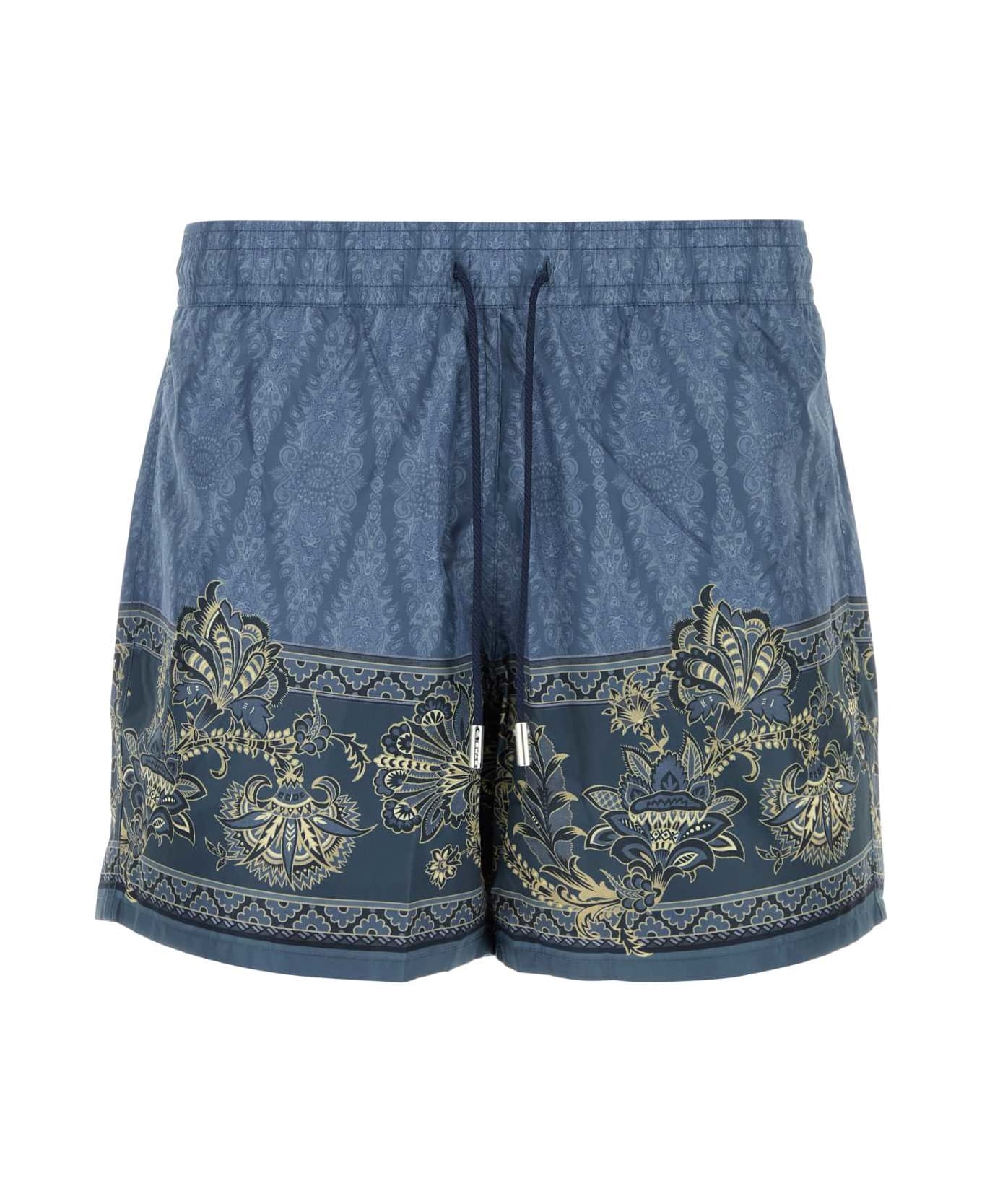 Etro Printed Polyester Swimming Shorts - X0883