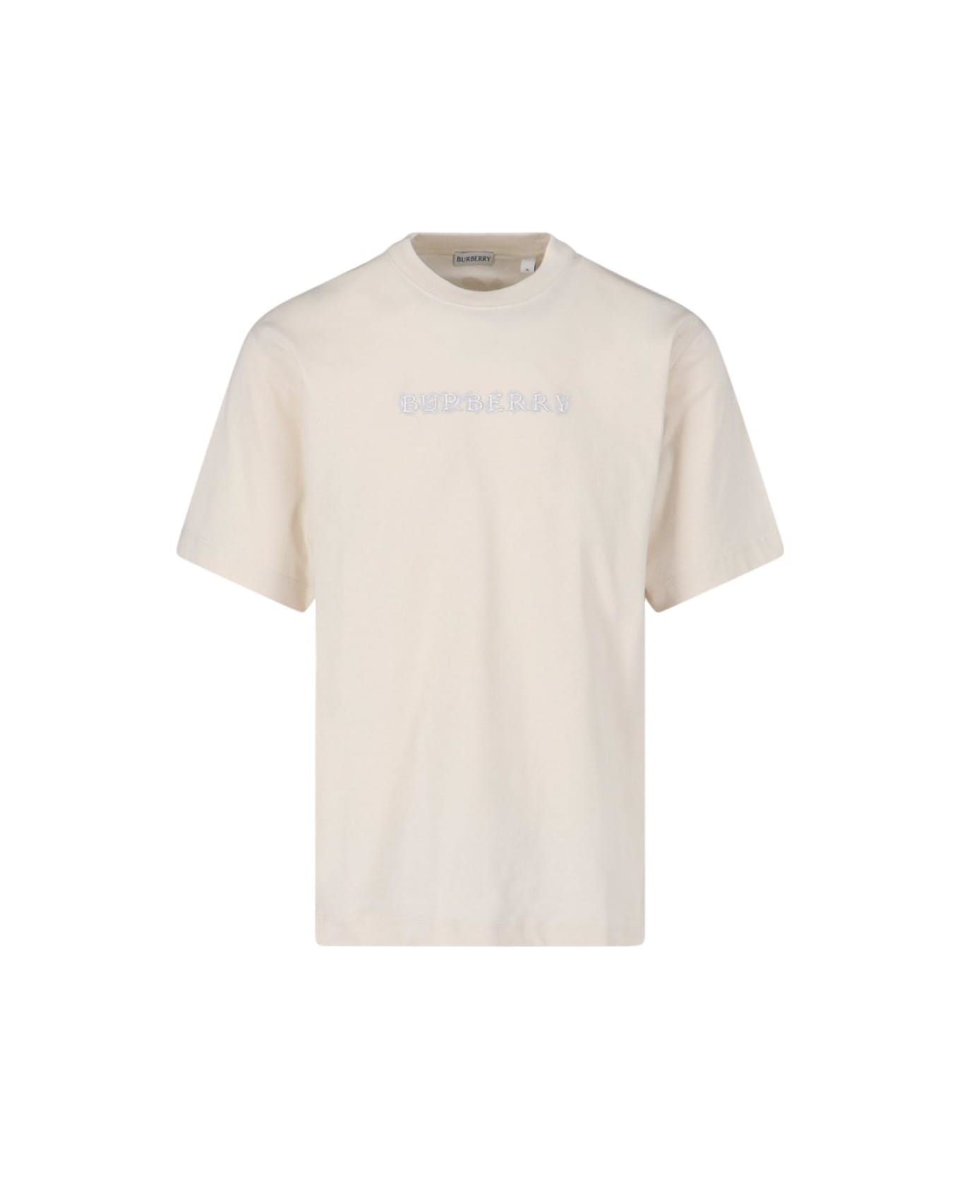 Burberry Logo T-shirt - NEUTRALS